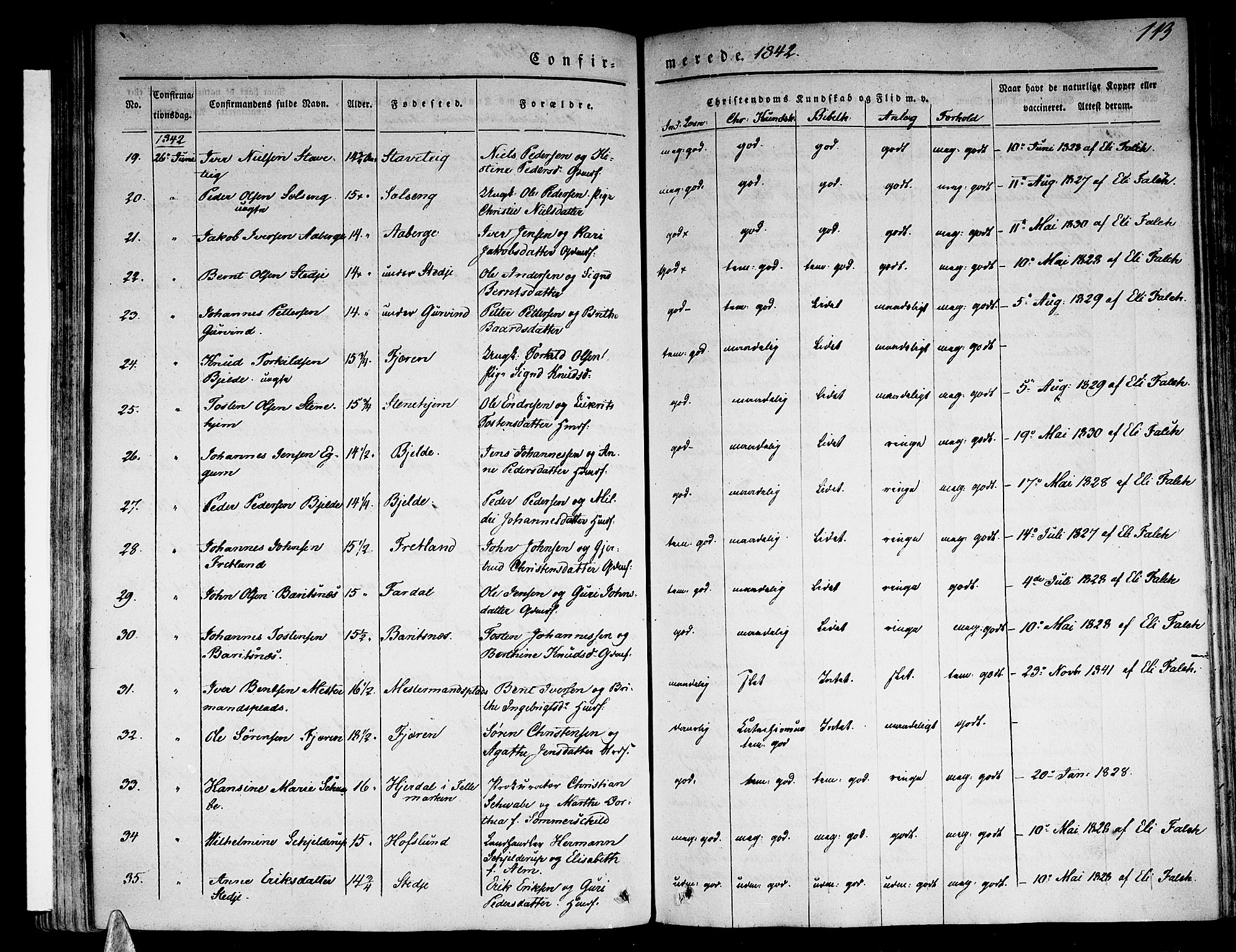 Sogndal sokneprestembete, AV/SAB-A-81301/H/Haa/Haaa/L0011: Parish register (official) no. A 11, 1839-1847, p. 113