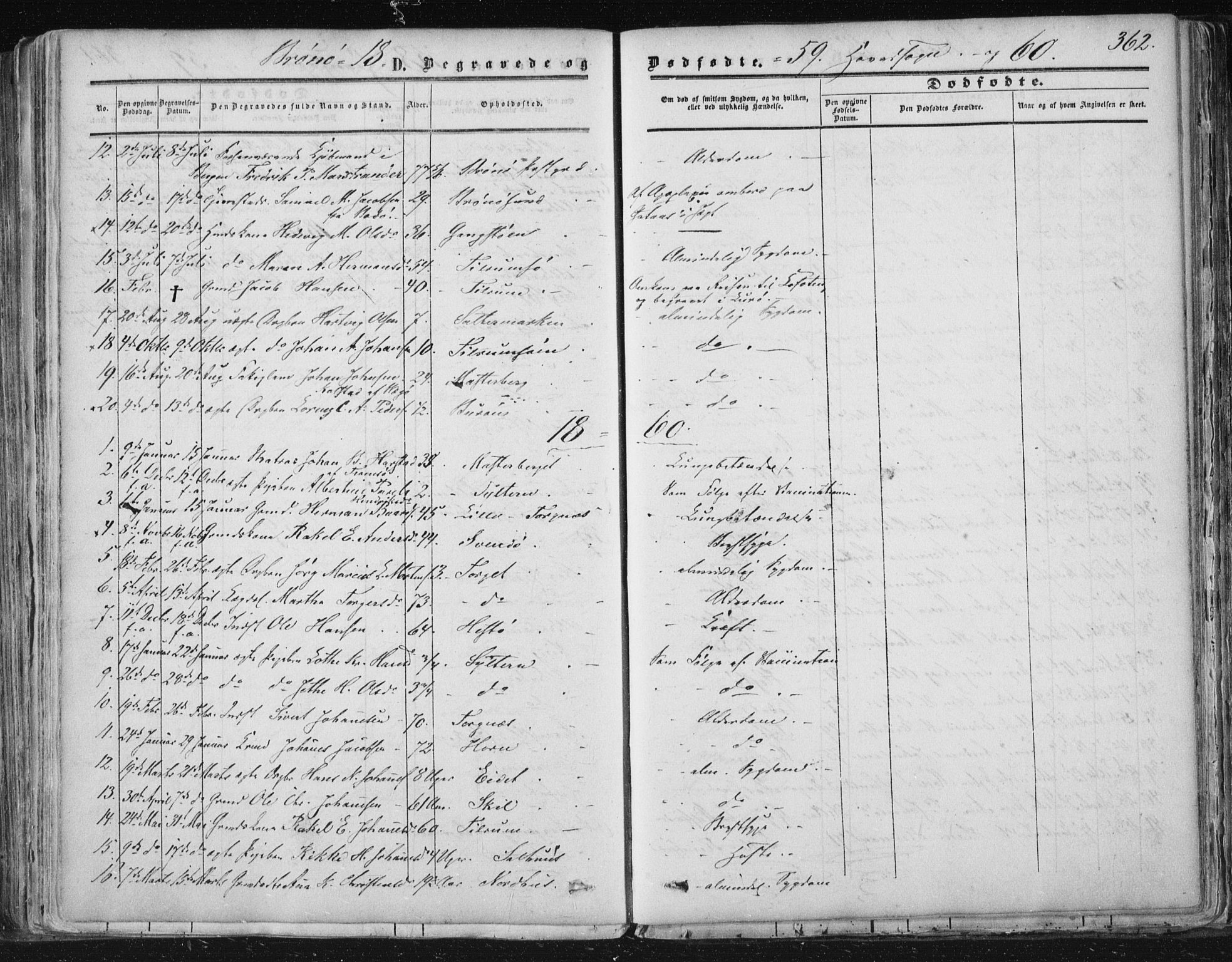 Ministerialprotokoller, klokkerbøker og fødselsregistre - Nordland, AV/SAT-A-1459/813/L0198: Parish register (official) no. 813A08, 1834-1874, p. 362