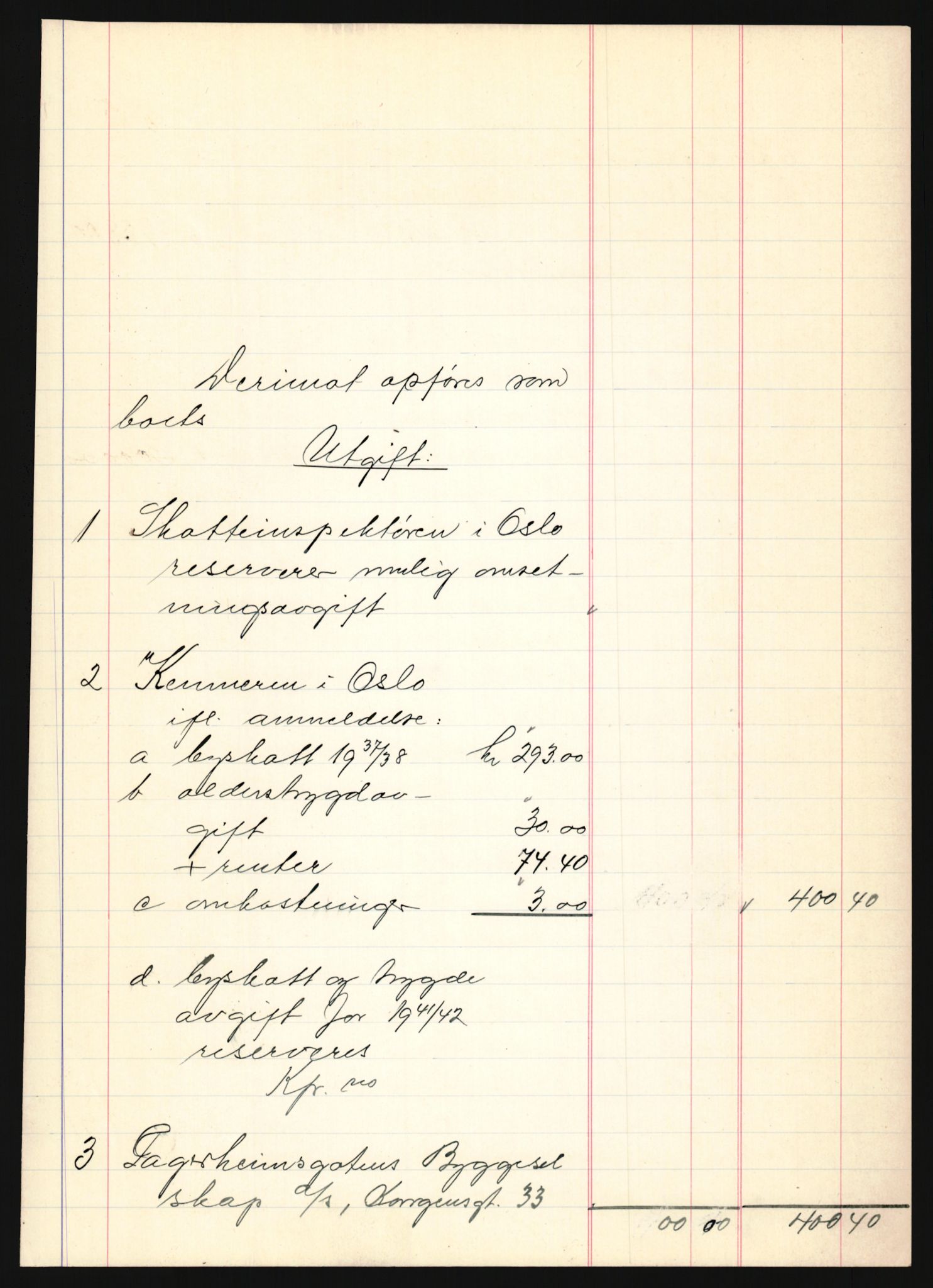 Oslo skifterett, AV/SAO-A-10383/H/Hd/Hdb/L0049: Skifteutlodningsprotokoll - avd. I, 1942