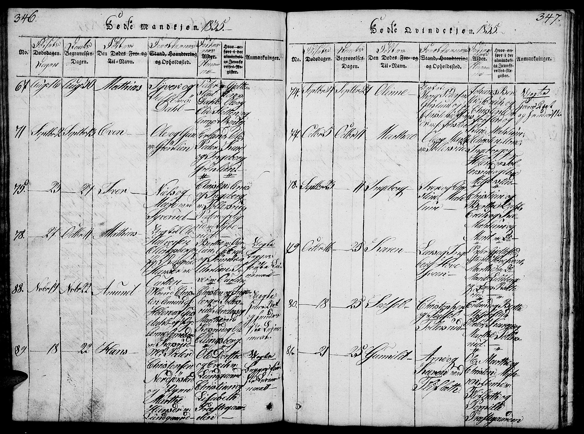 Fåberg prestekontor, AV/SAH-PREST-086/H/Ha/Hab/L0004: Parish register (copy) no. 4, 1818-1837, p. 346-347