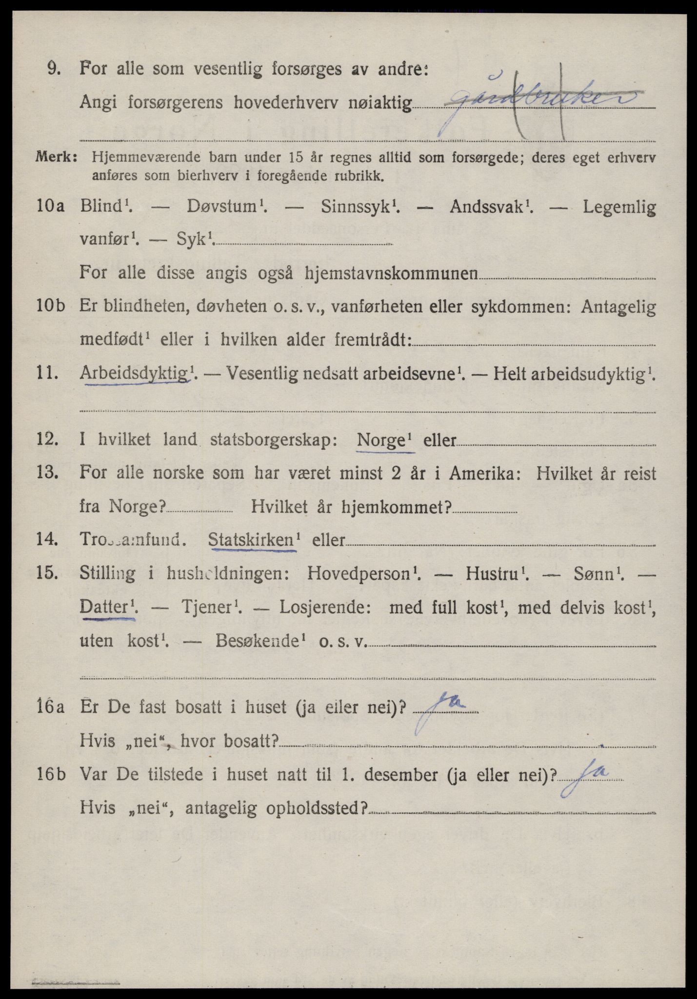 SAT, 1920 census for Bolsøy, 1920, p. 10410