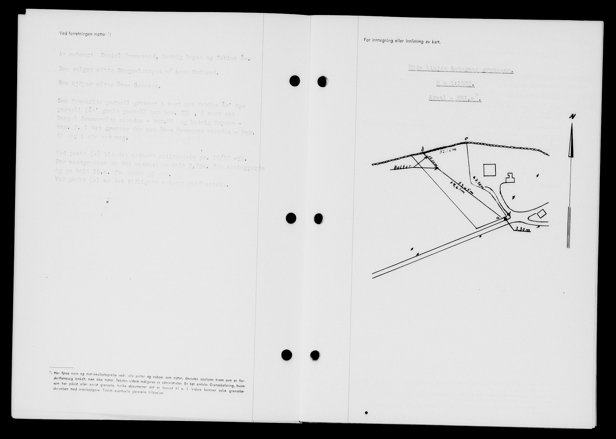 Lyngdal sorenskriveri, AV/SAK-1221-0004/G/Gb/L0679: Mortgage book no. A XXV, 1959-1960, Diary no: : 986/1959