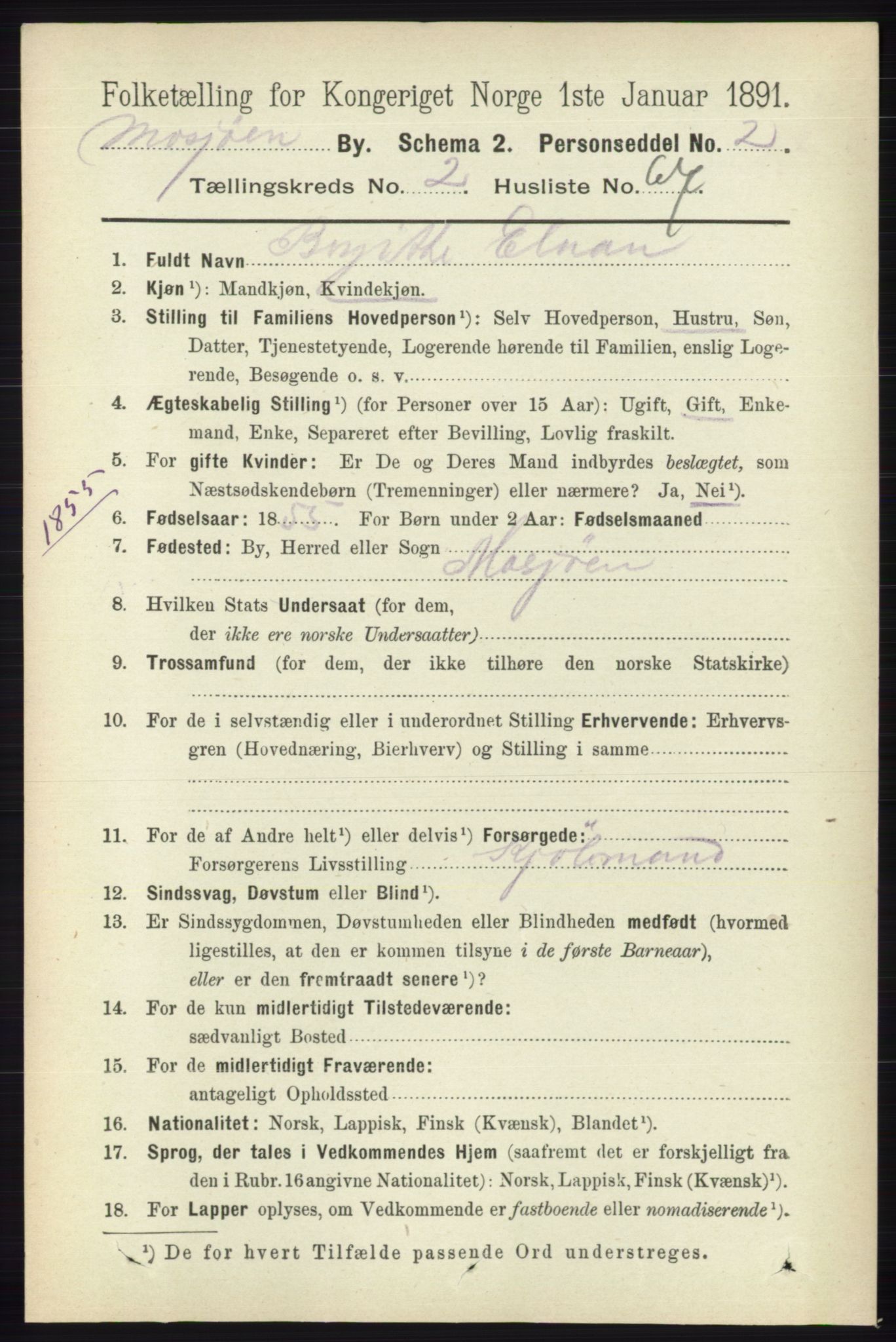 RA, 1891 census for 1802 Mosjøen, 1891, p. 1120