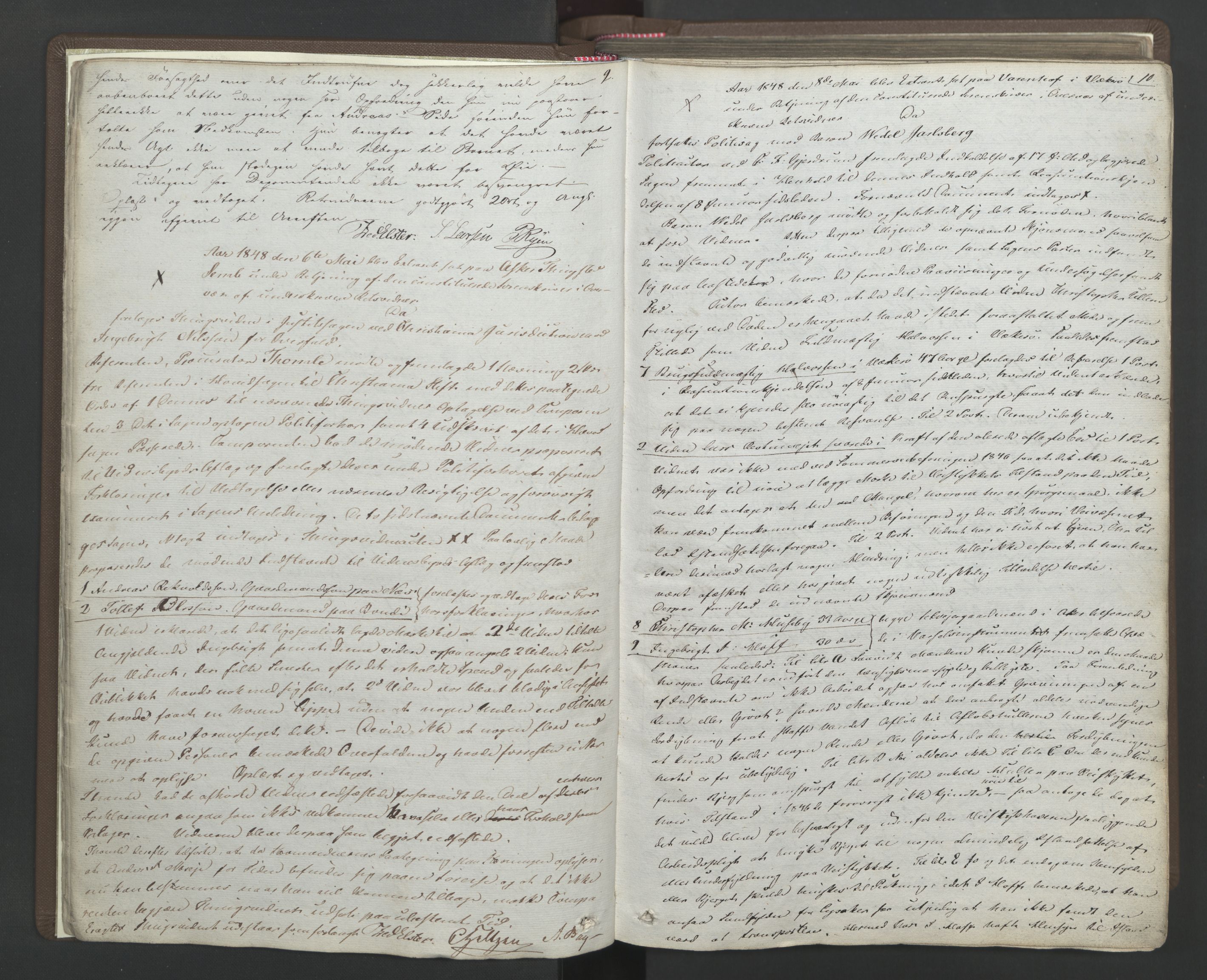Aker sorenskriveri, AV/SAO-A-10895/F/Fc/Fcb/L0019: Ekstrarettsprotokoll, 1848-1853, p. 9-10