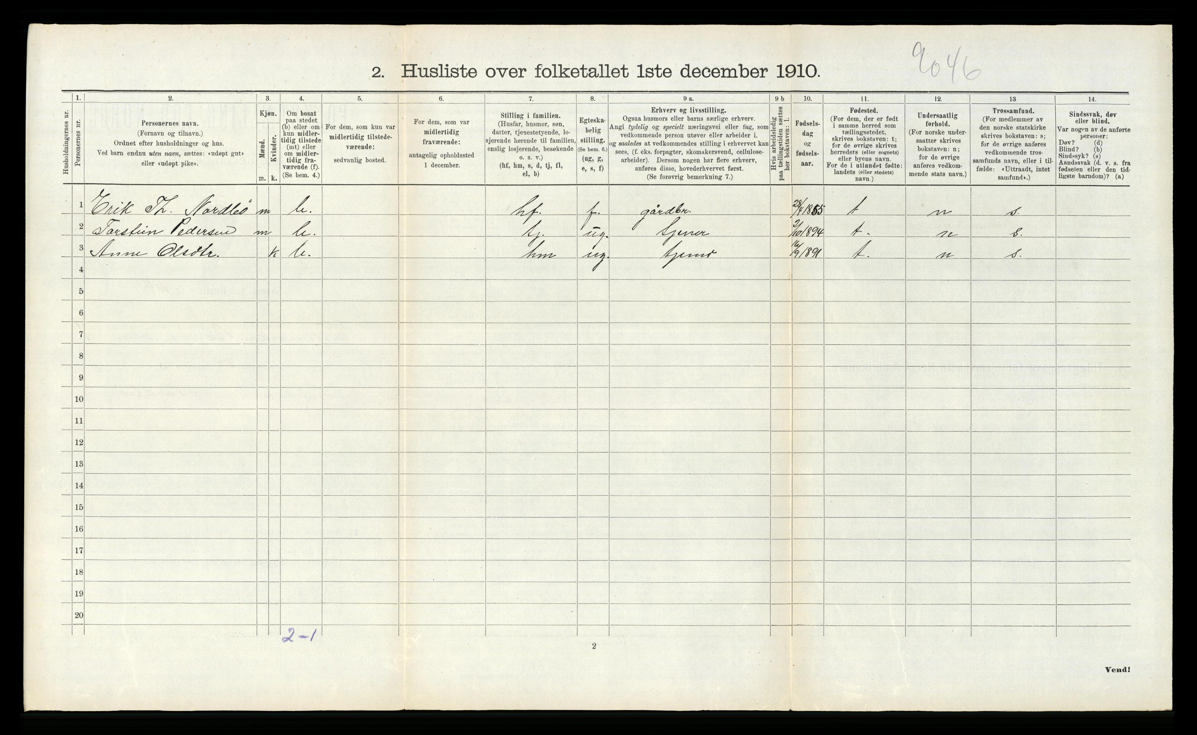 RA, 1910 census for Bø, 1910, p. 248