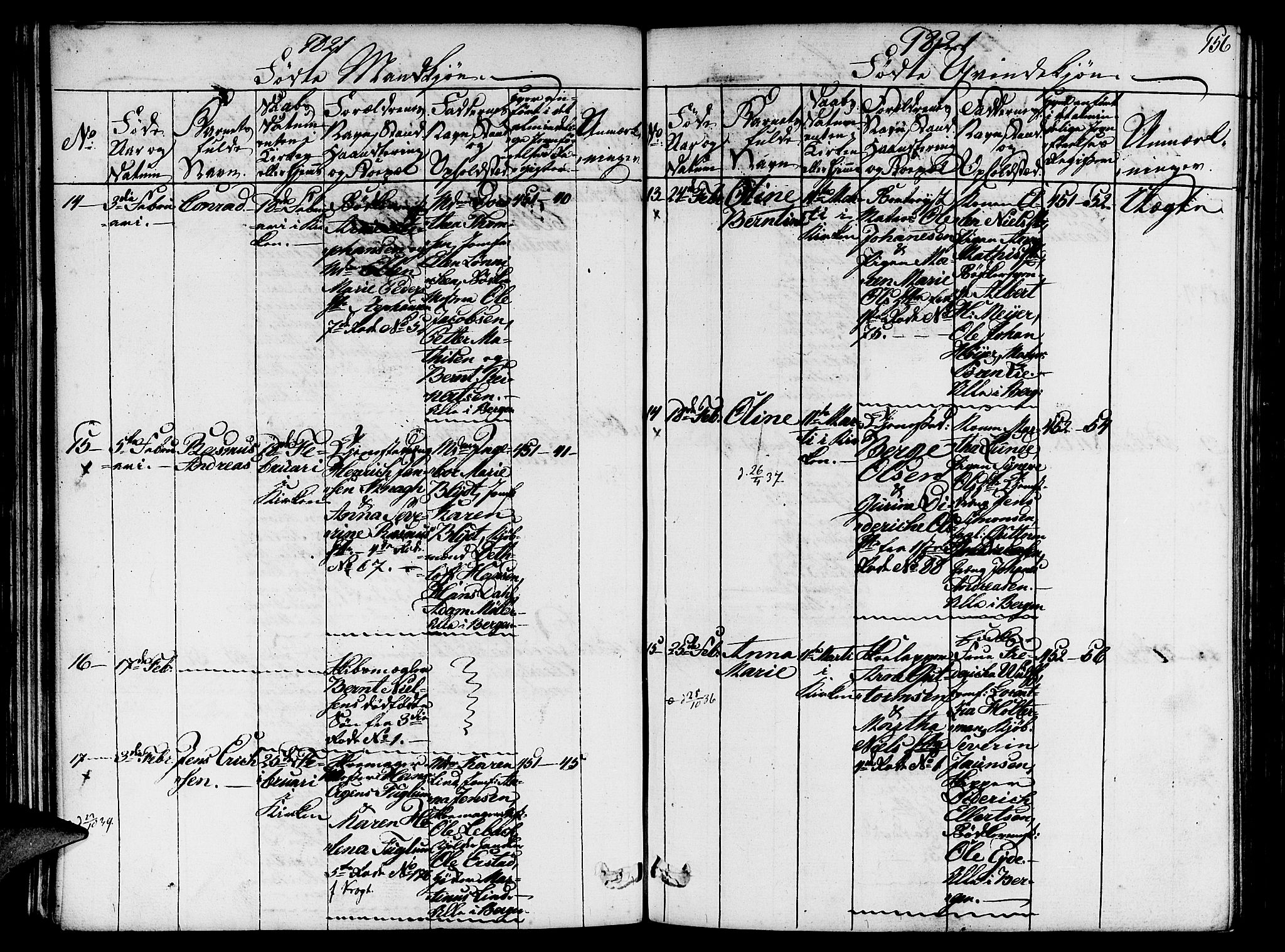 Nykirken Sokneprestembete, AV/SAB-A-77101/H/Hab/L0003: Parish register (copy) no. A 4, 1816-1821, p. 156