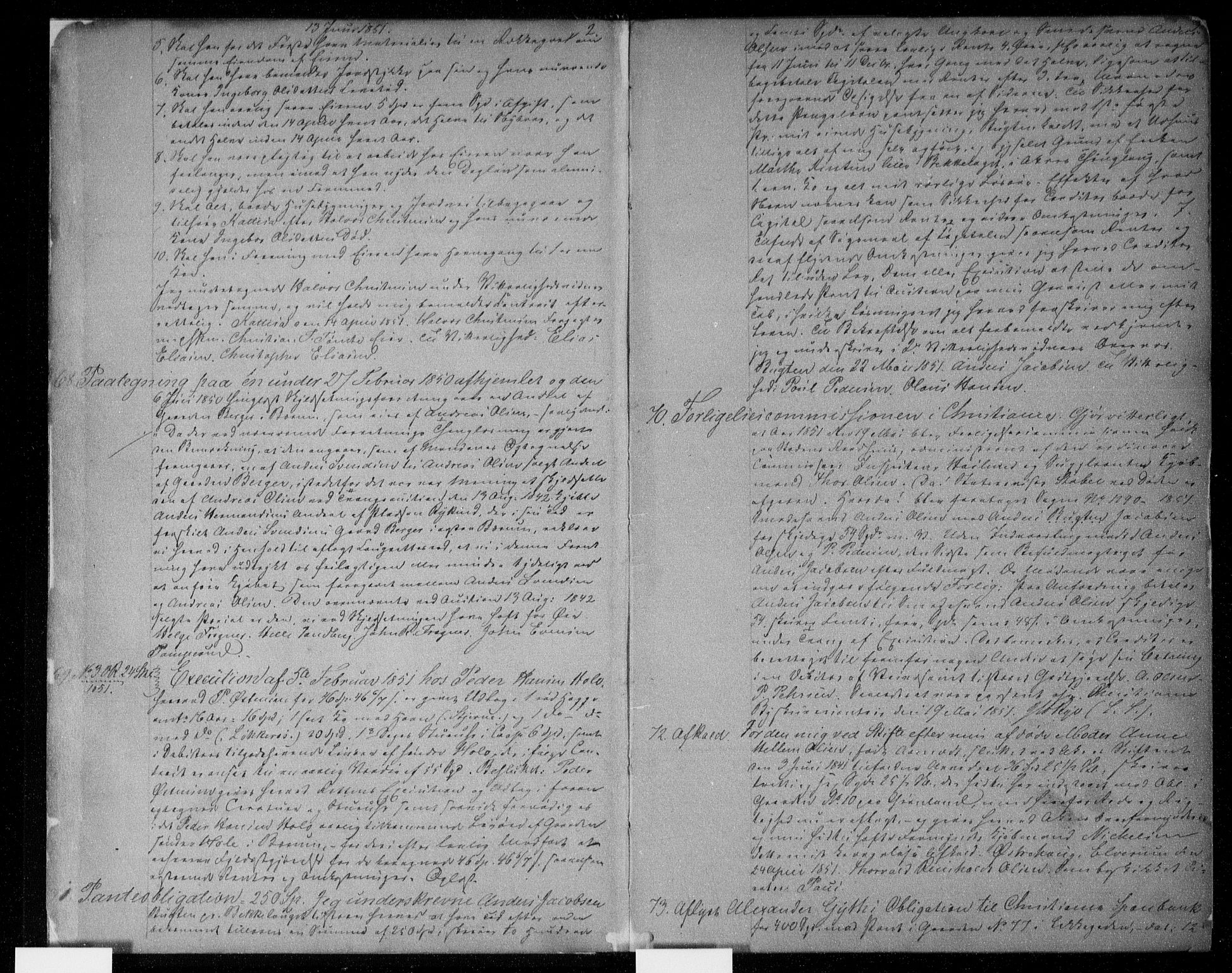 Aker sorenskriveri, AV/SAO-A-10895/G/Gb/Gba/L0017: Mortgage book no. I 17, 1851-1853, p. 2-3