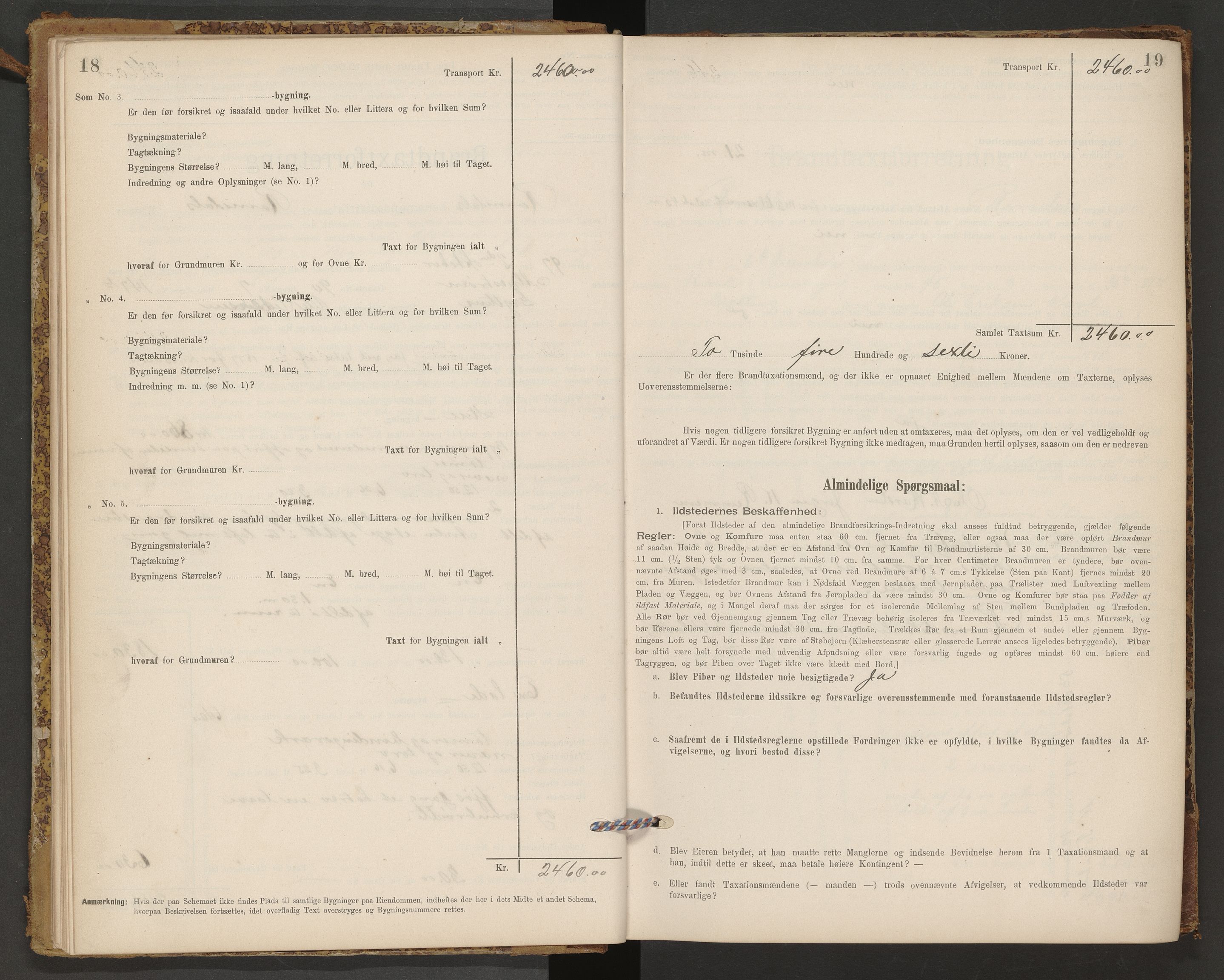 Norges Brannkasse Romsdal, AV/SAT-A-5499/Fb/L0001: Branntakstprotokoll, 1895-1915, p. 18-19