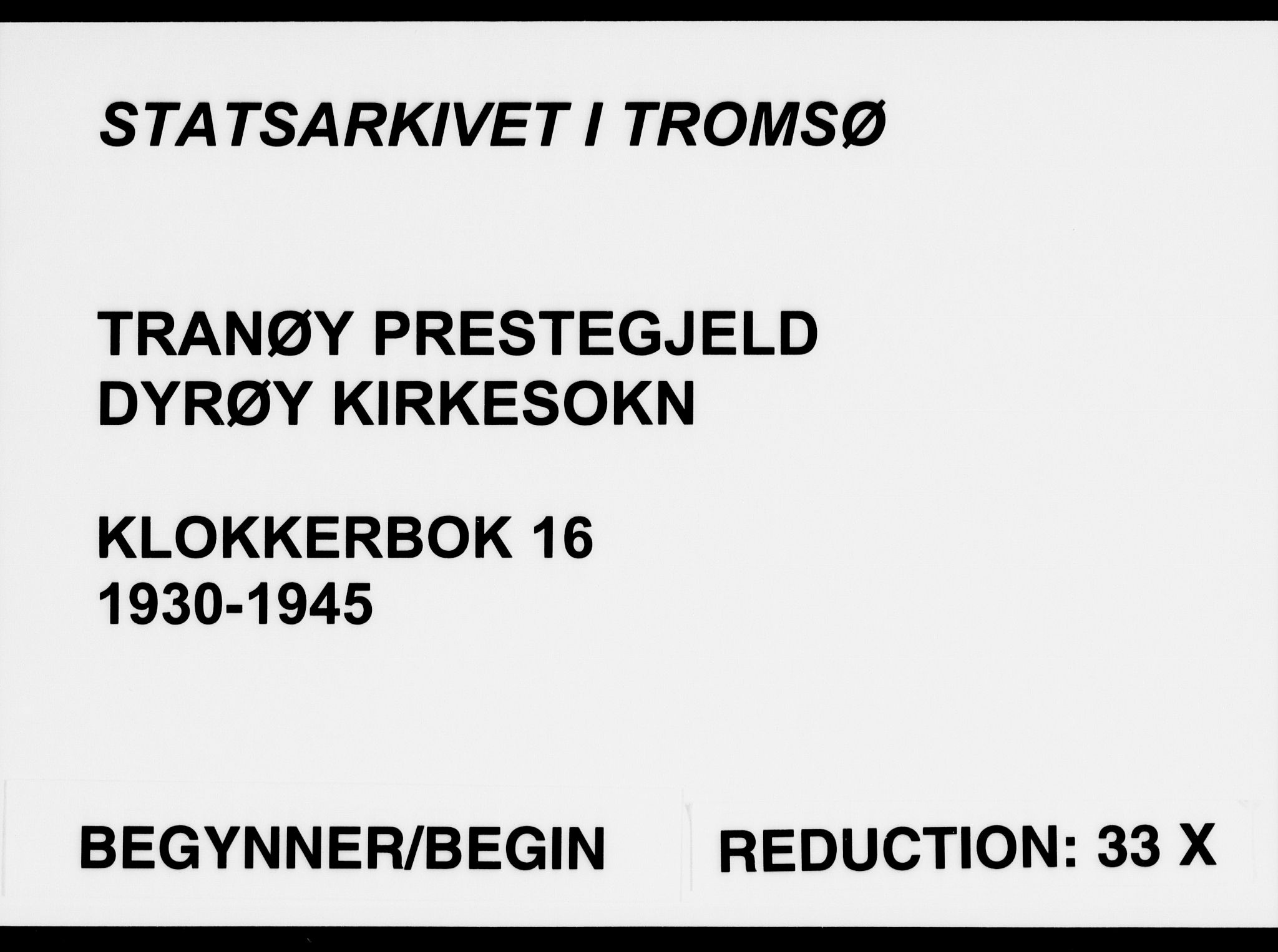 Tranøy sokneprestkontor, SATØ/S-1313/I/Ia/Iab/L0016klokker: Parish register (copy) no. 16, 1930-1945