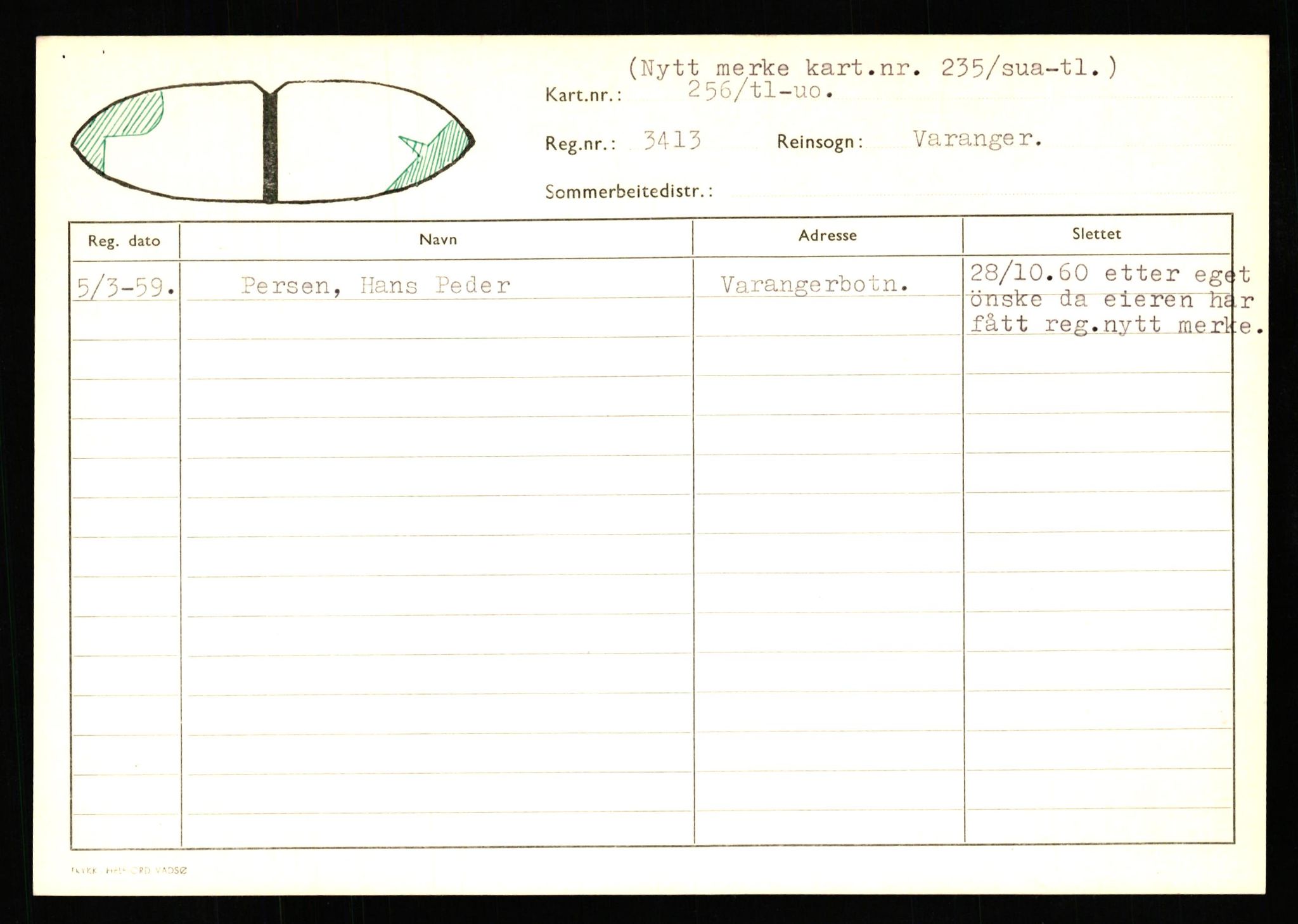 Lappefogden i Finnmark/Reindriftsforvaltningen Øst-Finnmark, AV/SATØ-S-1461/G/Ge/Gea/L0007: Slettede reinmerker: Karasjok, Kautokeino, Polmak og Varanger, 1934-1992, p. 486