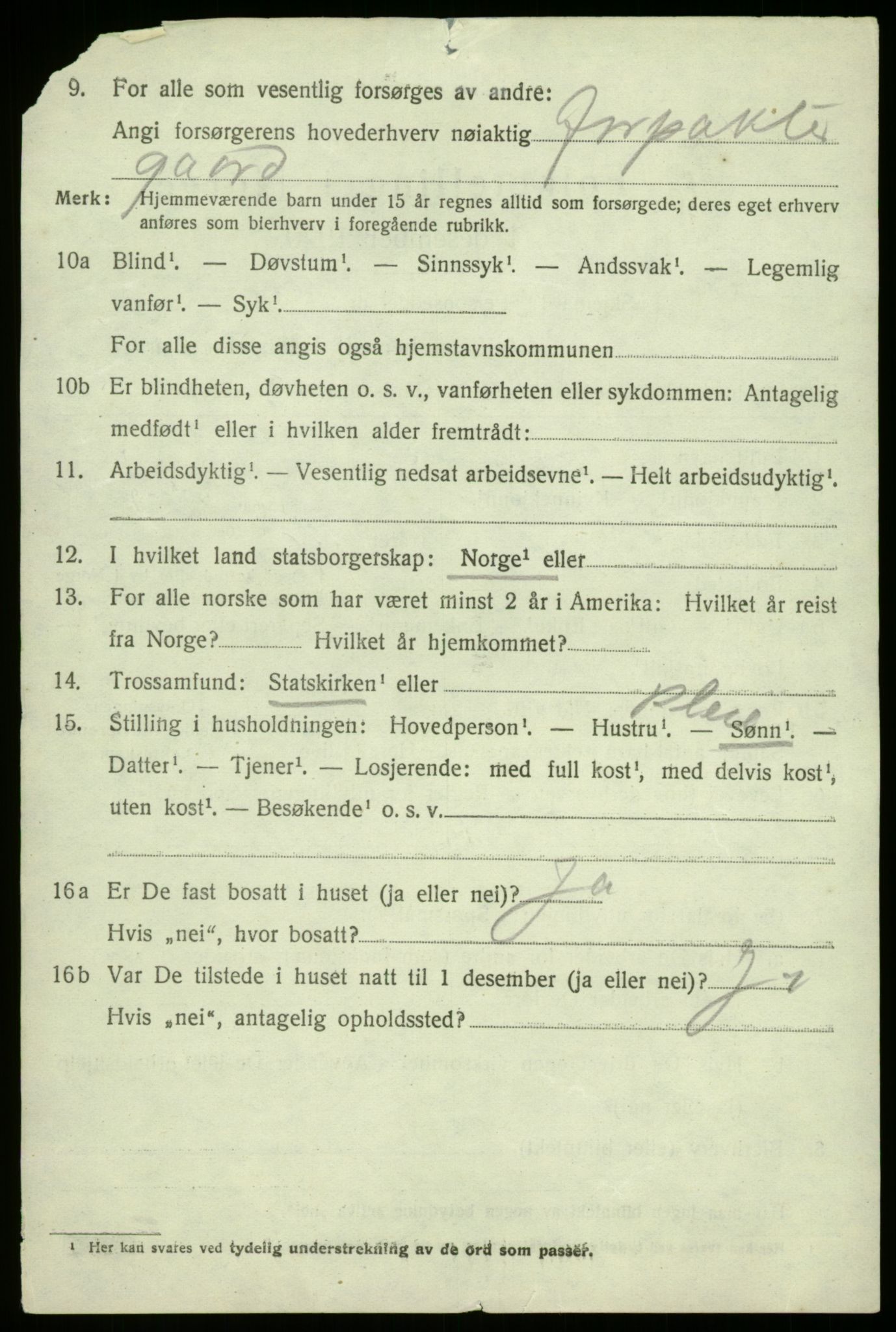 SAB, 1920 census for Fana, 1920, p. 5052