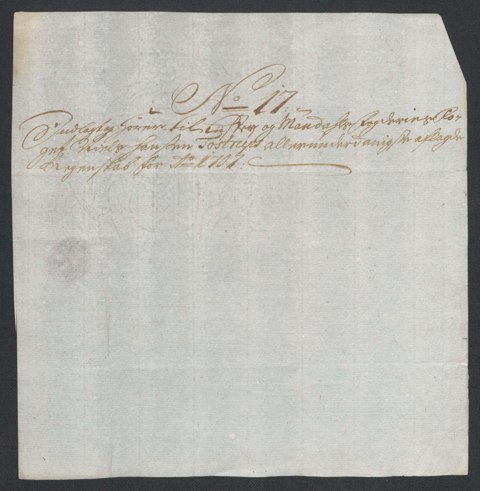 Rentekammeret inntil 1814, Reviderte regnskaper, Fogderegnskap, AV/RA-EA-4092/R43/L2551: Fogderegnskap Lista og Mandal, 1705-1709, p. 478