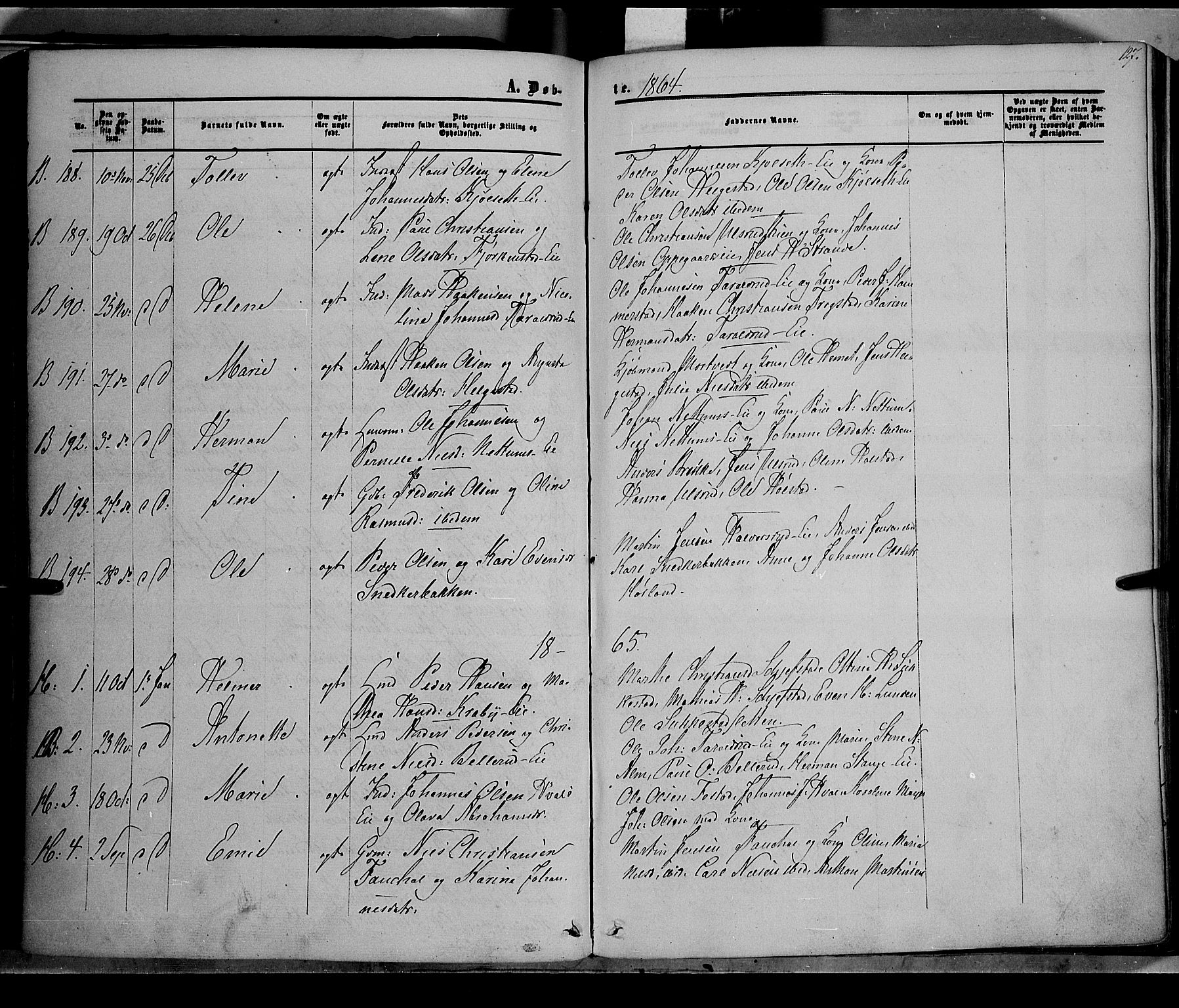 Østre Toten prestekontor, AV/SAH-PREST-104/H/Ha/Haa/L0004: Parish register (official) no. 4, 1857-1865, p. 127