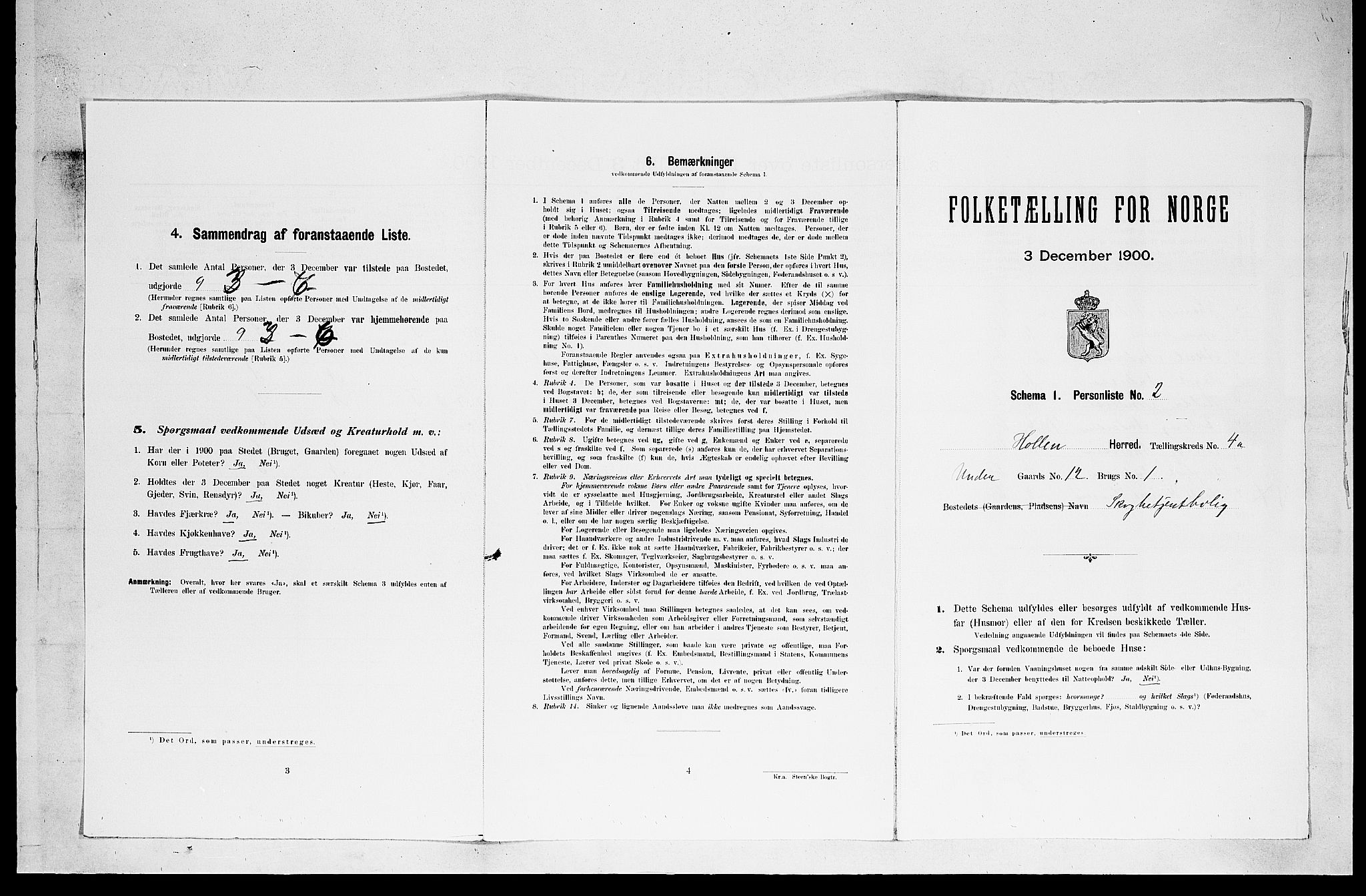 SAKO, 1900 census for Holla, 1900, p. 343