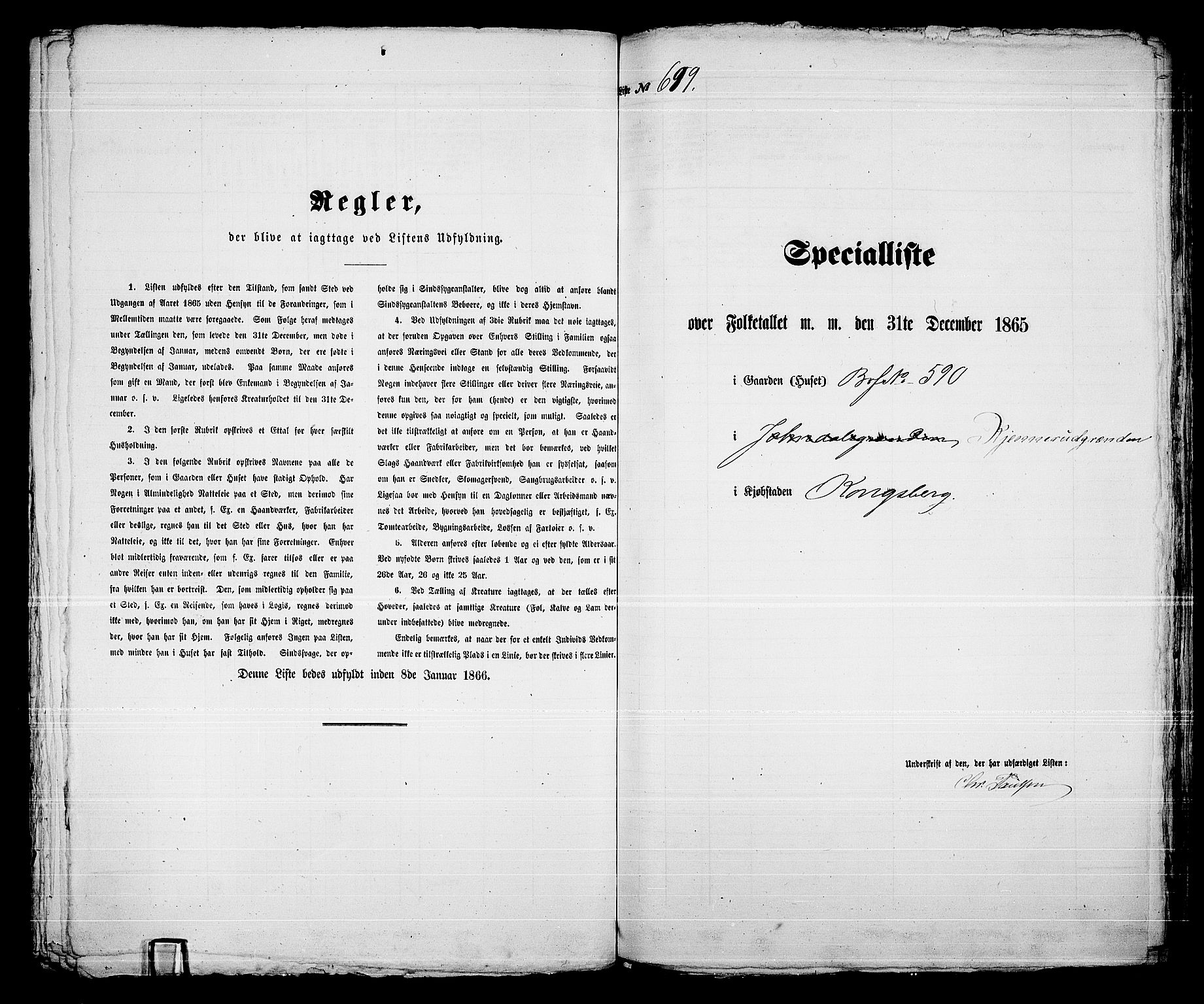 RA, 1865 census for Kongsberg/Kongsberg, 1865, p. 1427