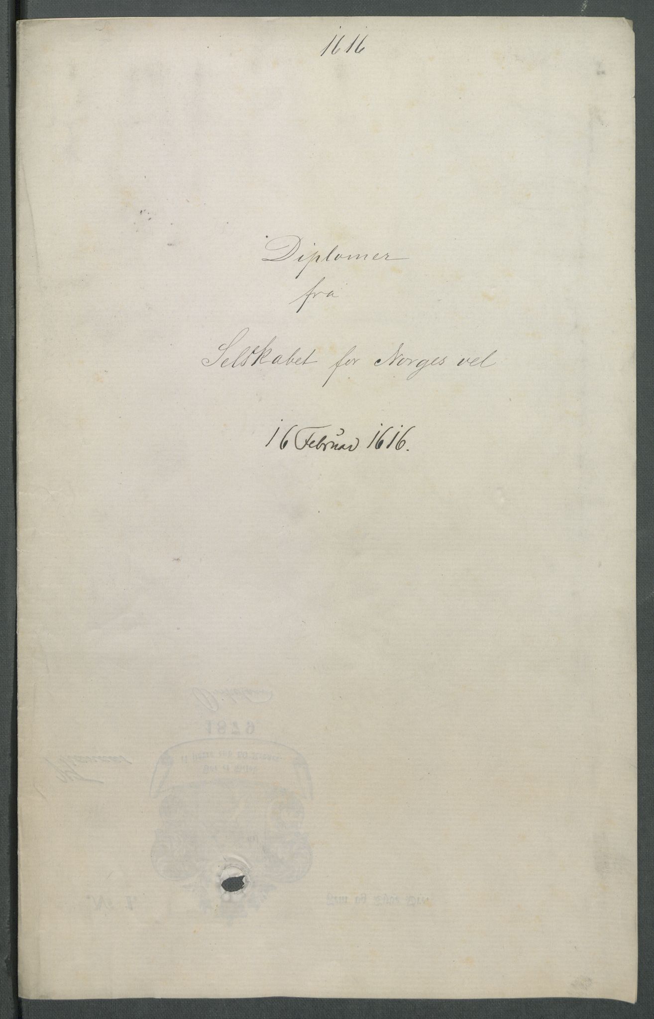 Riksarkivets diplomsamling, AV/RA-EA-5965/F02/L0125: Dokumenter, 1616, p. 2