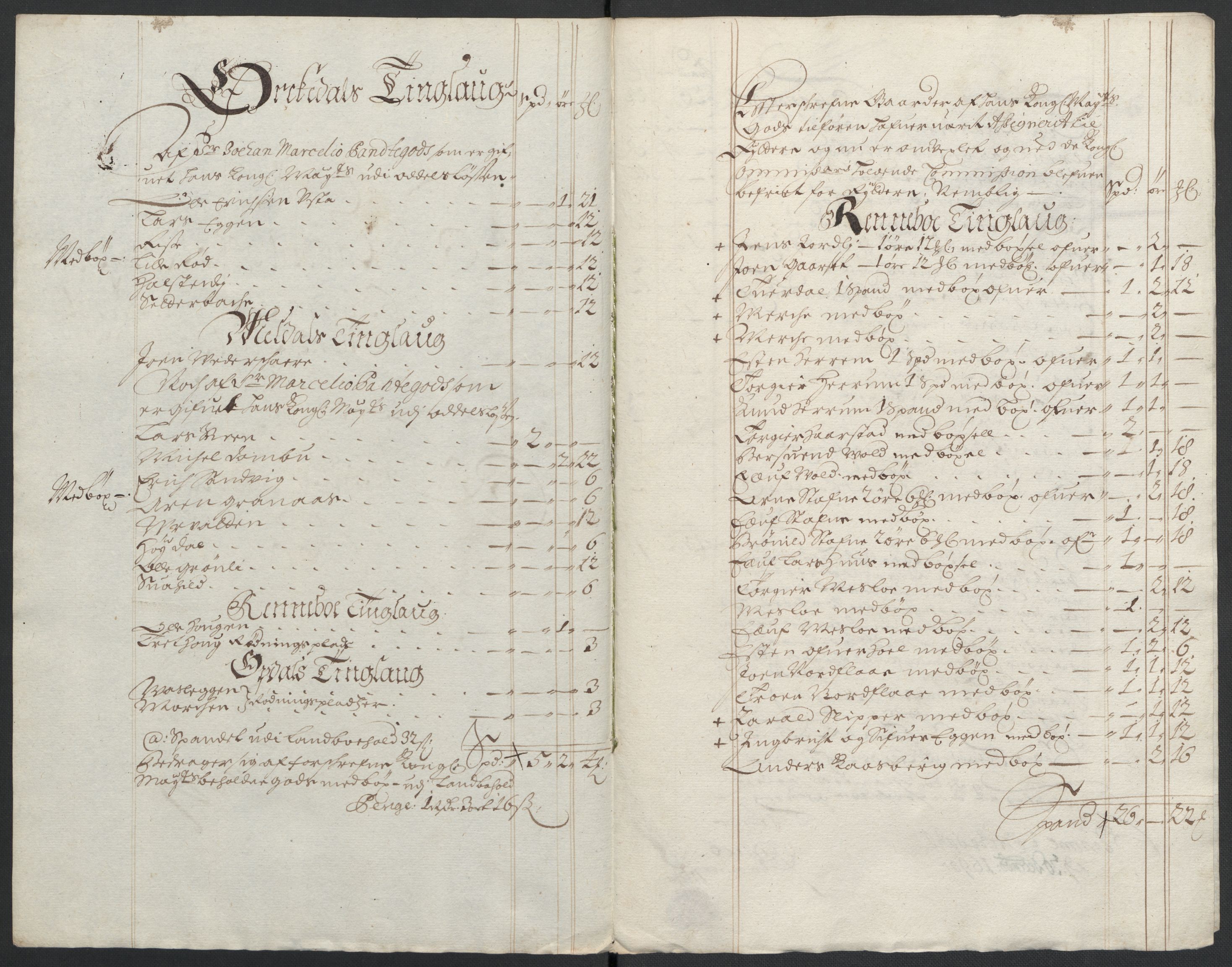 Rentekammeret inntil 1814, Reviderte regnskaper, Fogderegnskap, RA/EA-4092/R58/L3936: Fogderegnskap Orkdal, 1689-1690, p. 432