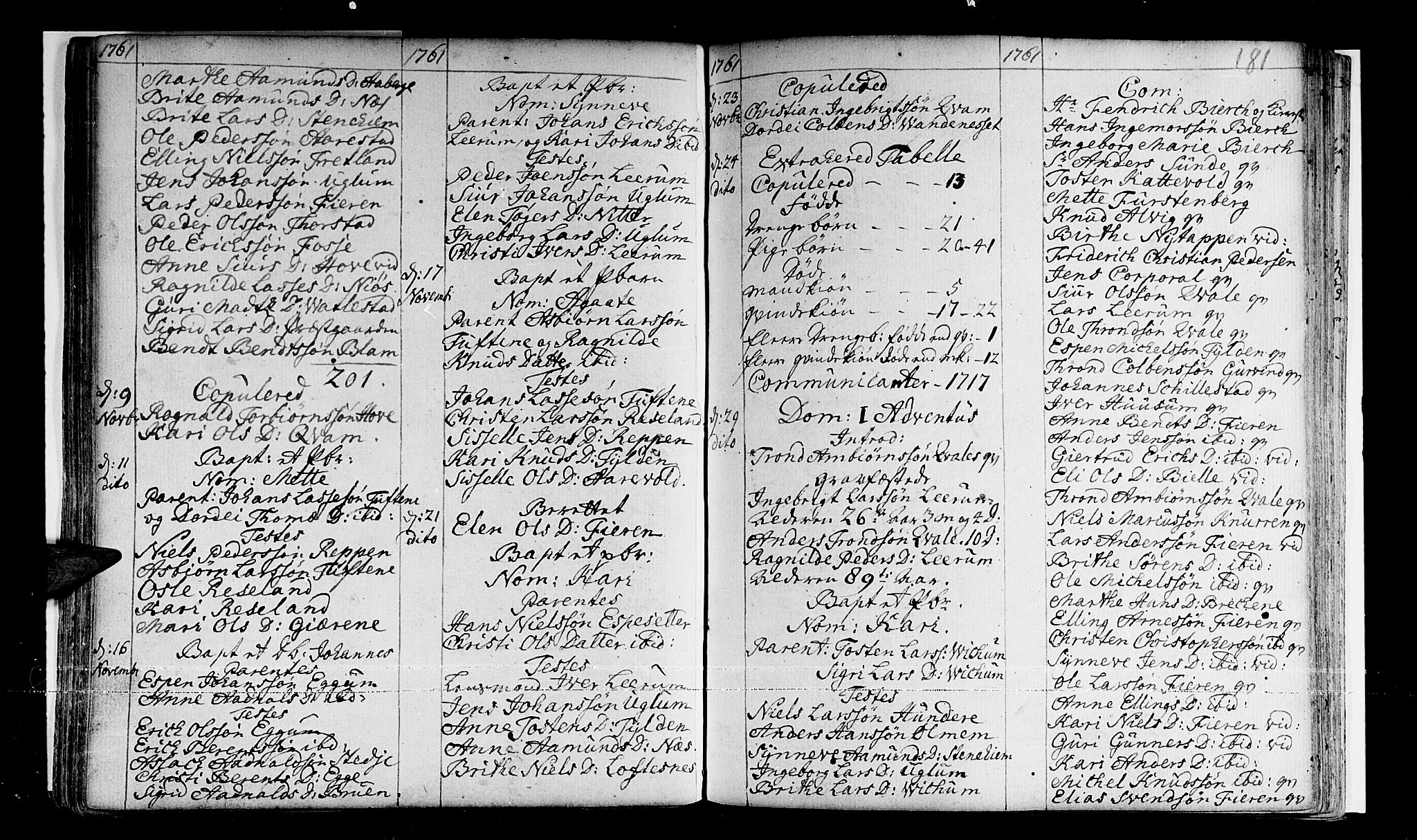 Sogndal sokneprestembete, AV/SAB-A-81301/H/Haa/Haaa/L0003: Parish register (official) no. A 3, 1747-1768, p. 181