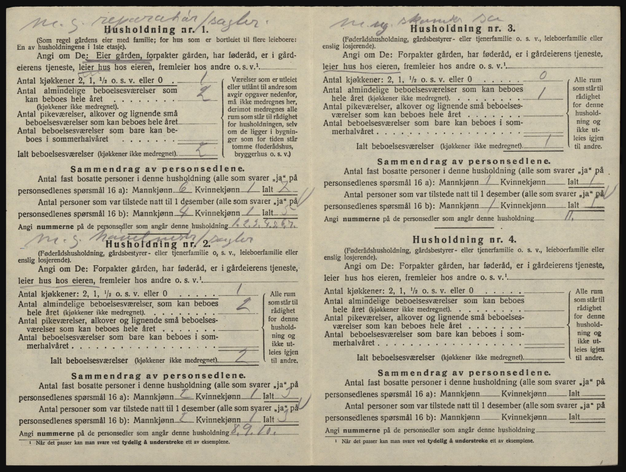 SAO, 1920 census for Glemmen, 1920, p. 2142