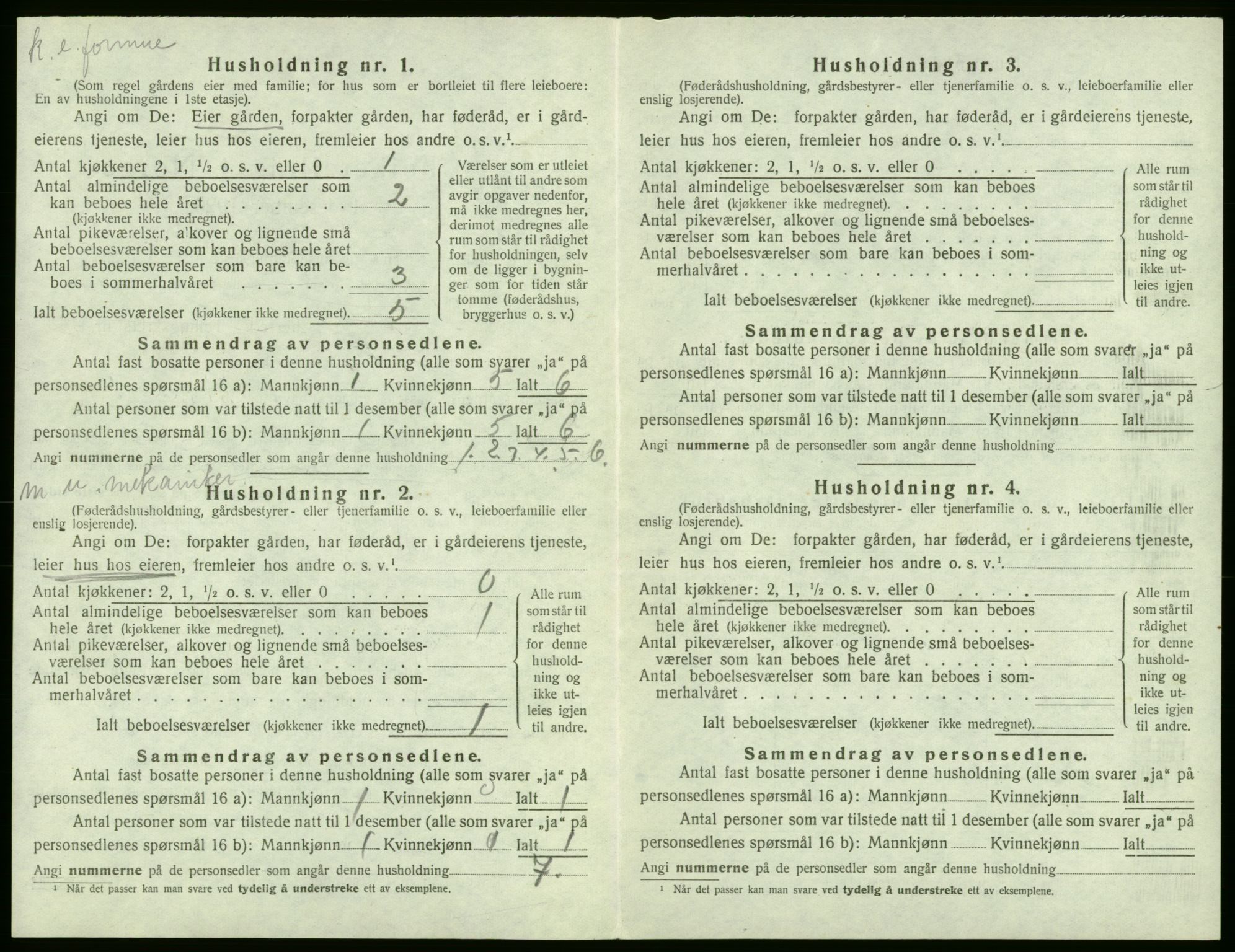 SAB, 1920 census for Stord, 1920, p. 916