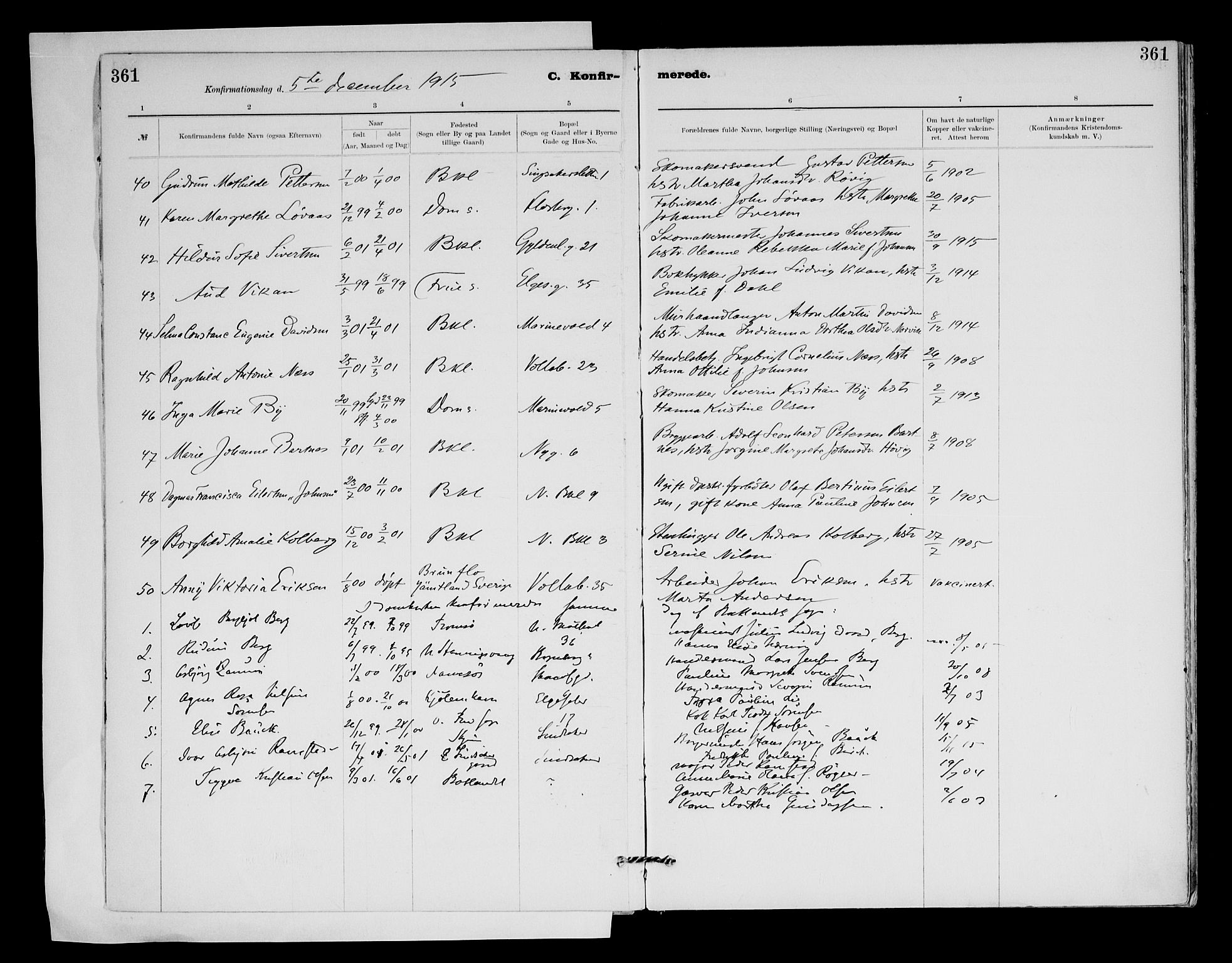 Ministerialprotokoller, klokkerbøker og fødselsregistre - Sør-Trøndelag, SAT/A-1456/604/L0203: Parish register (official) no. 604A23, 1908-1916, p. 361
