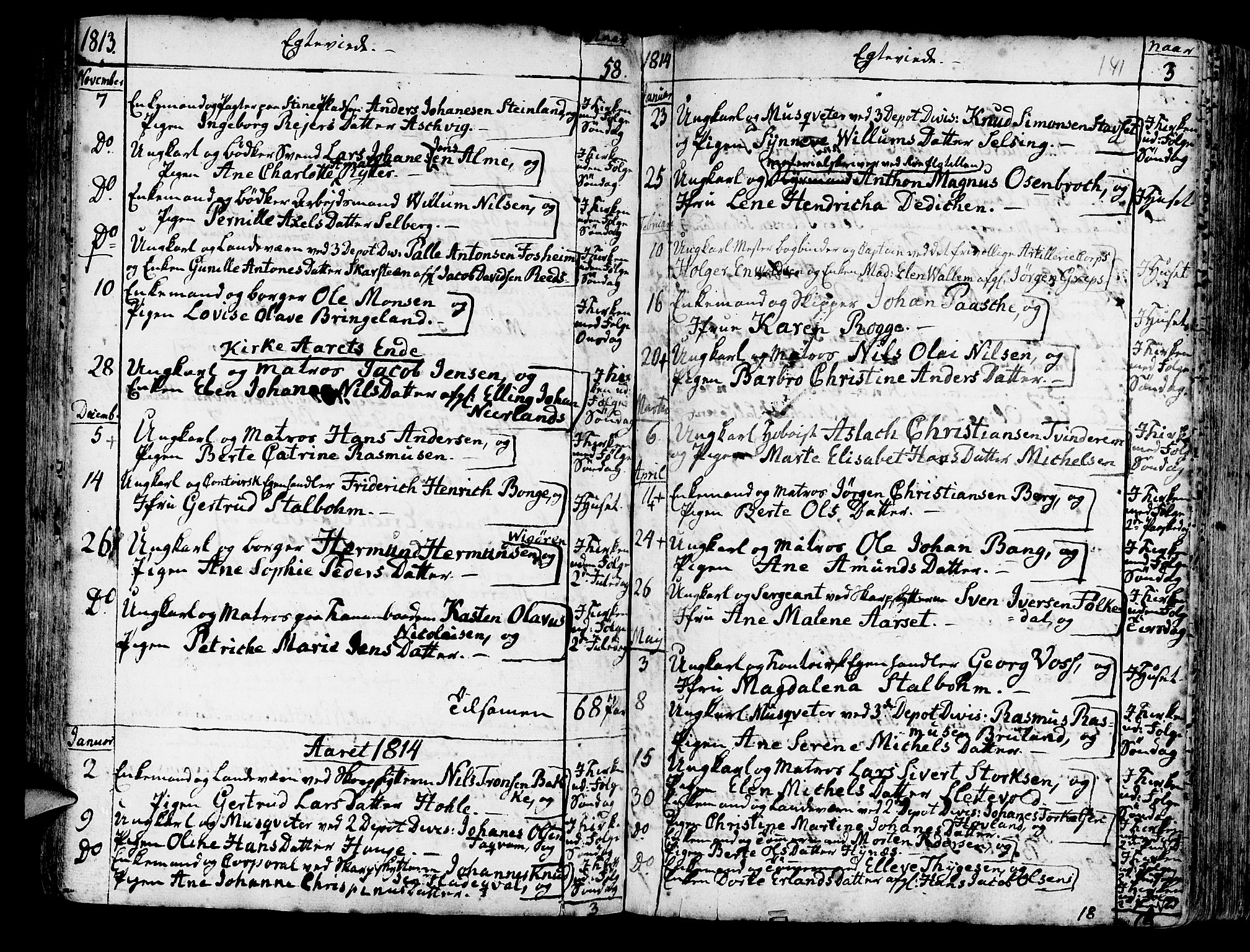 Korskirken sokneprestembete, SAB/A-76101/H/Haa/L0009: Parish register (official) no. A 9, 1743-1861, p. 141