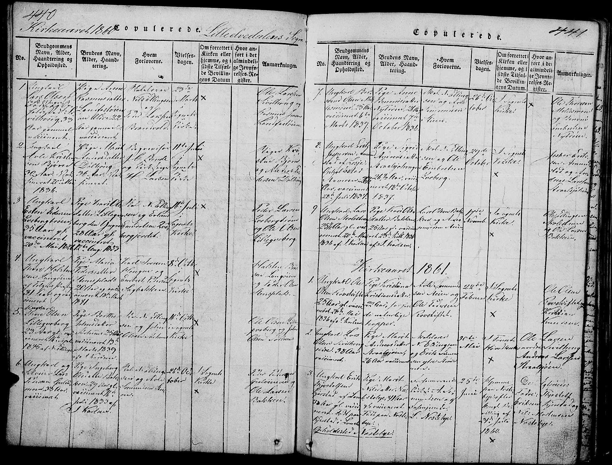 Tynset prestekontor, SAH/PREST-058/H/Ha/Hab/L0002: Parish register (copy) no. 2, 1814-1862, p. 440-441
