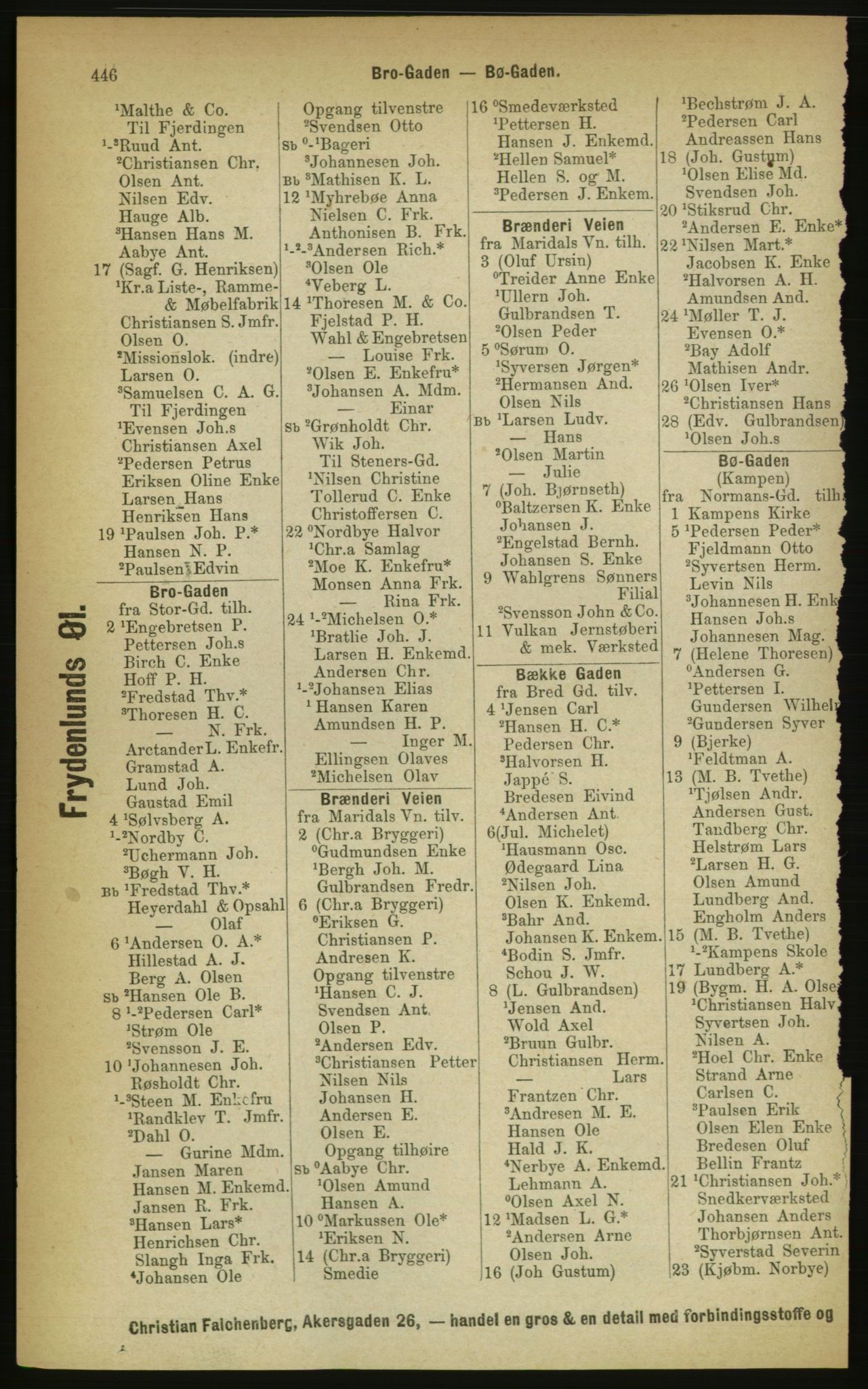 Kristiania/Oslo adressebok, PUBL/-, 1889, p. 446