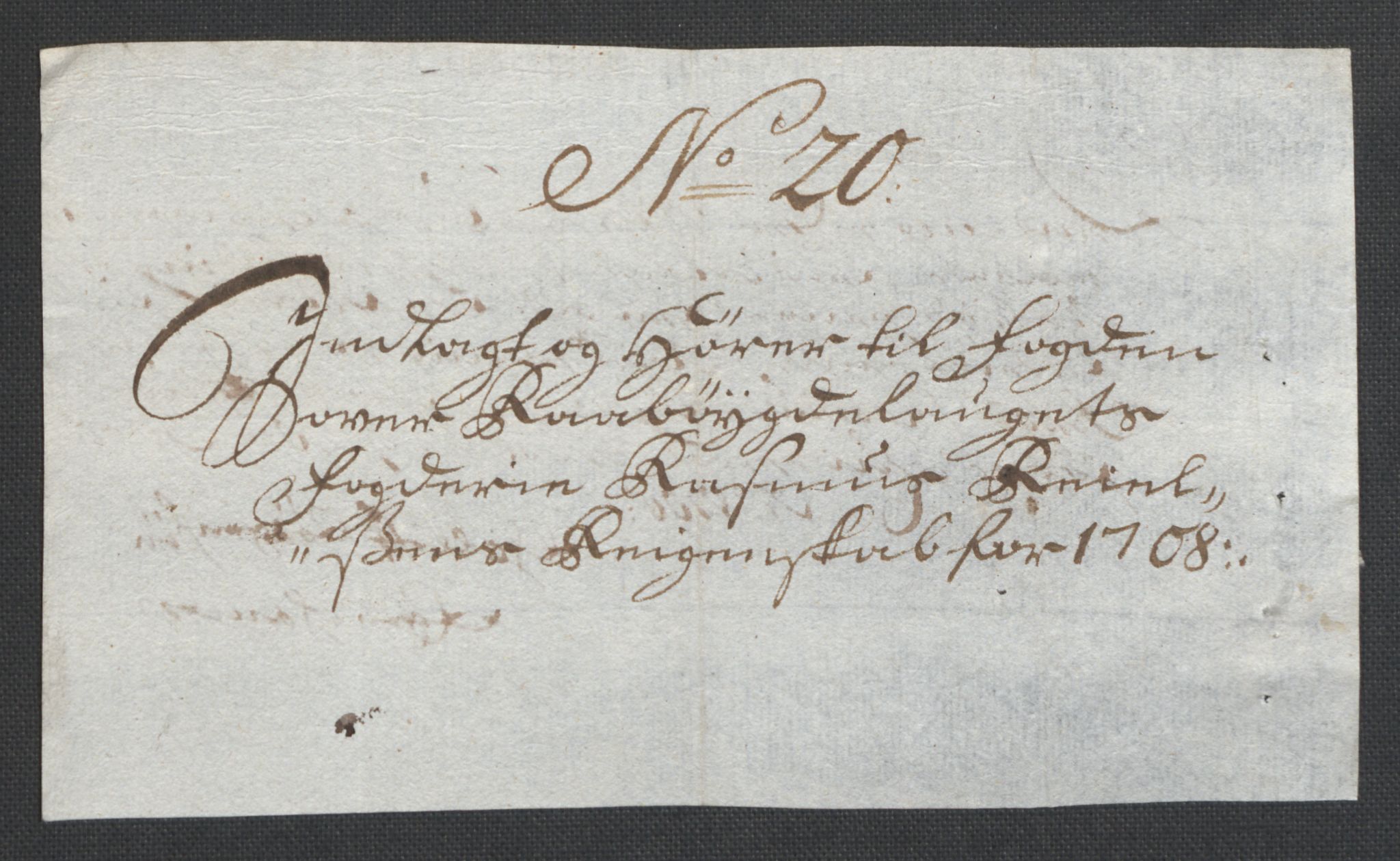 Rentekammeret inntil 1814, Reviderte regnskaper, Fogderegnskap, AV/RA-EA-4092/R40/L2448: Fogderegnskap Råbyggelag, 1706-1708, p. 368