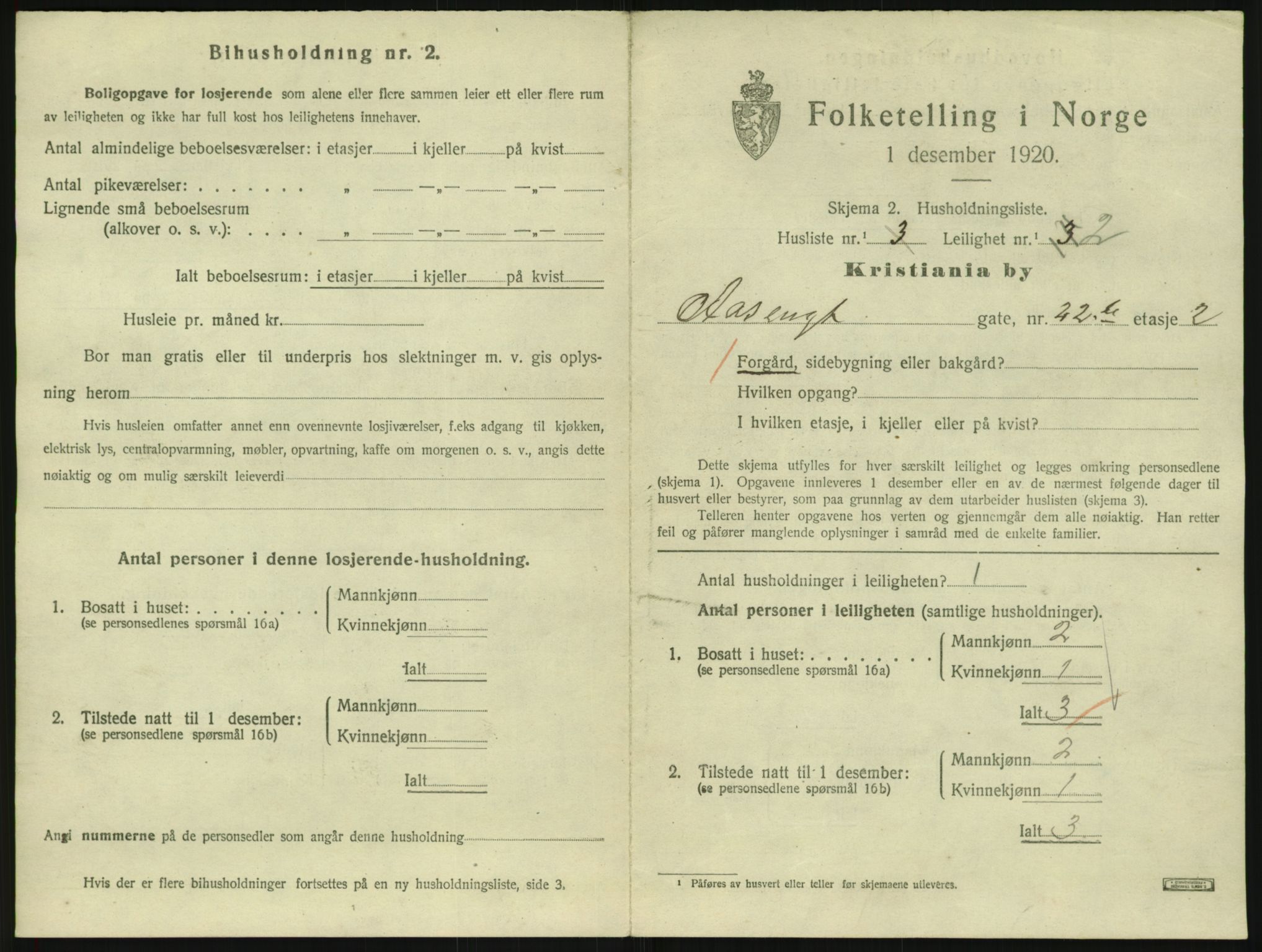 SAO, 1920 census for Kristiania, 1920, p. 133971