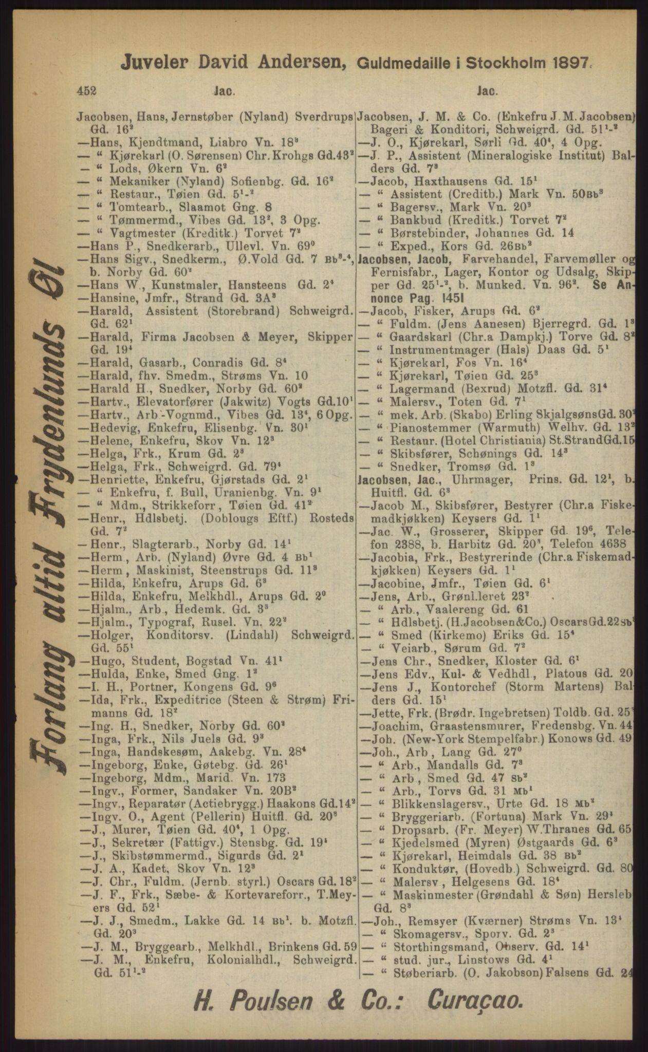 Kristiania/Oslo adressebok, PUBL/-, 1903, p. 452