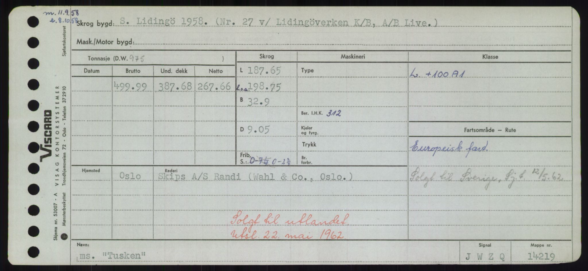 Sjøfartsdirektoratet med forløpere, Skipsmålingen, RA/S-1627/H/Hd/L0039: Fartøy, Ti-Tø, p. 847