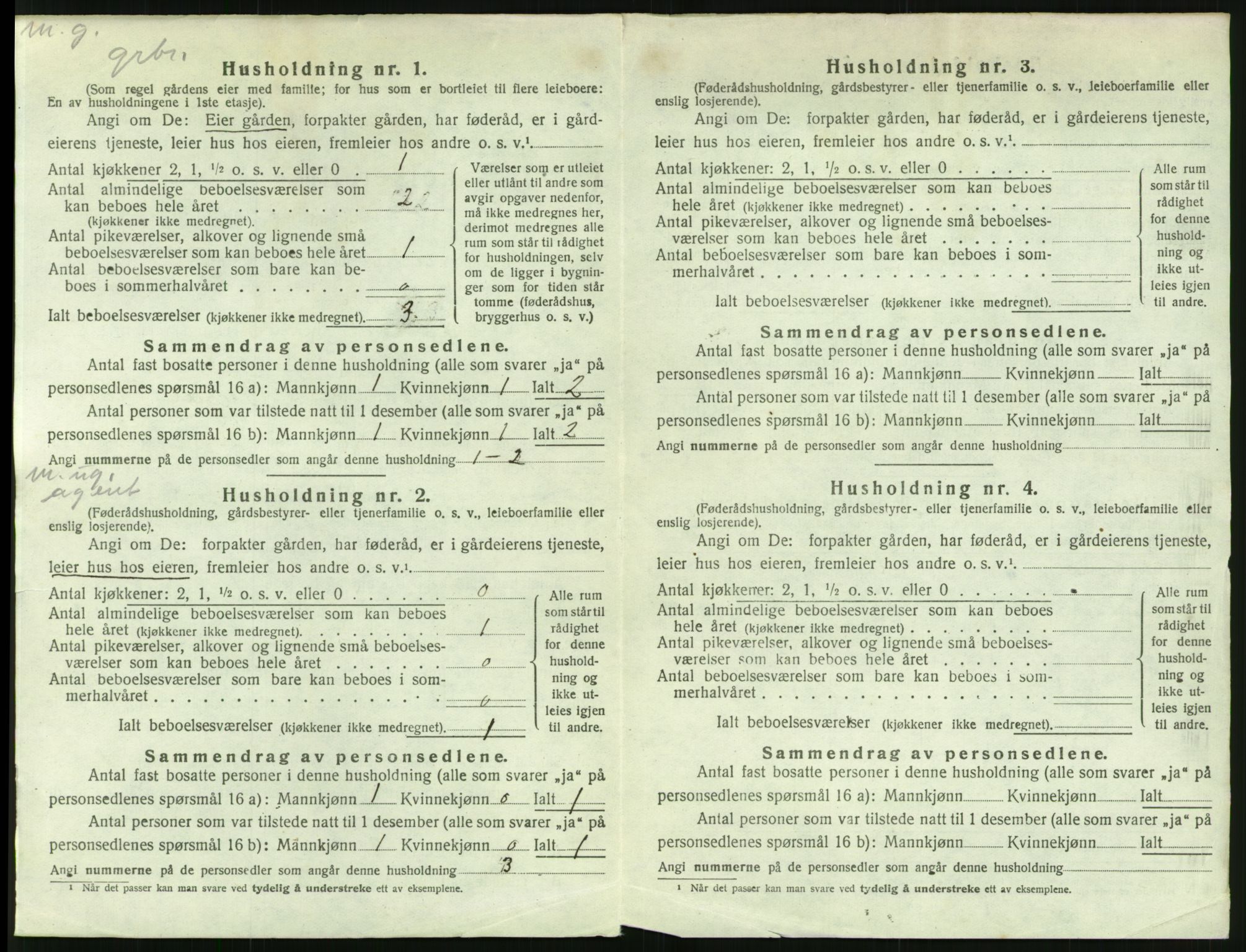 SAK, 1920 census for Austre Moland, 1920, p. 544