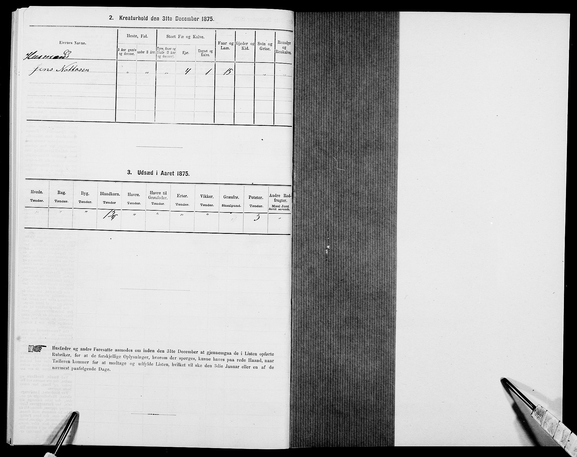 SAK, 1875 census for 0934P Evje, 1875, p. 507