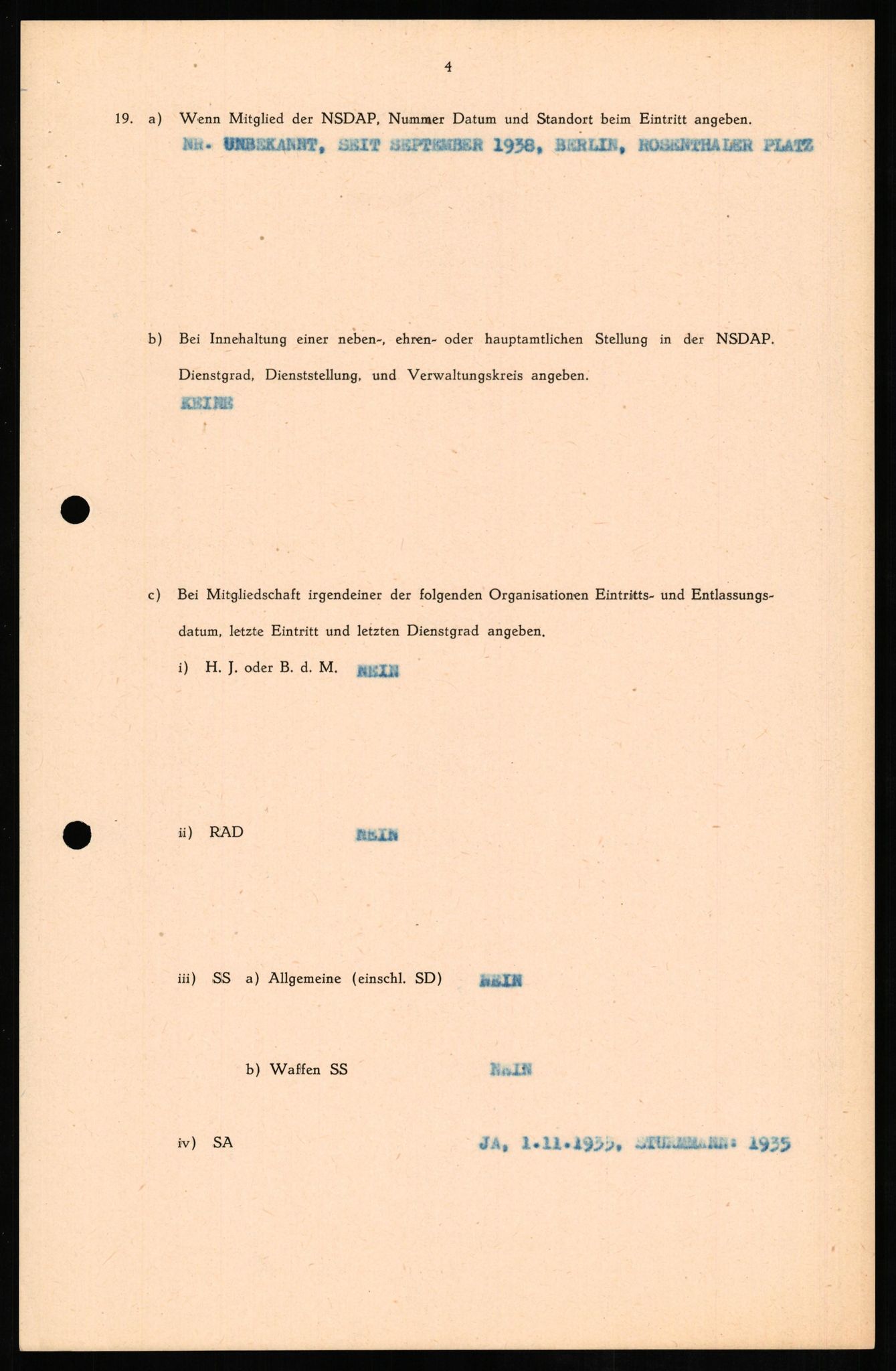 Forsvaret, Forsvarets overkommando II, AV/RA-RAFA-3915/D/Db/L0011: CI Questionaires. Tyske okkupasjonsstyrker i Norge. Tyskere., 1945-1946, p. 343