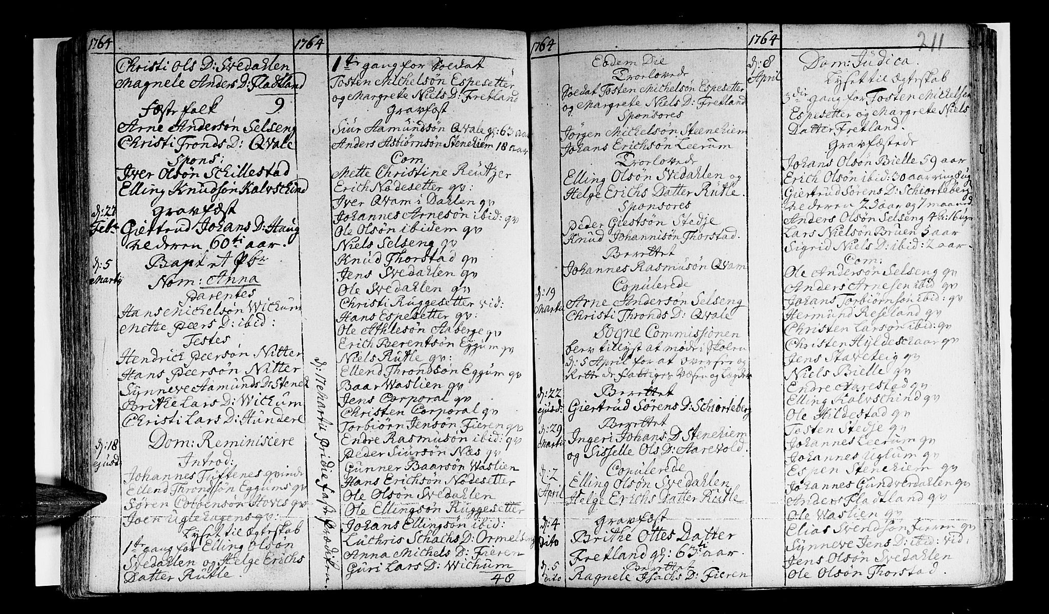 Sogndal sokneprestembete, AV/SAB-A-81301/H/Haa/Haaa/L0003: Parish register (official) no. A 3, 1747-1768, p. 211