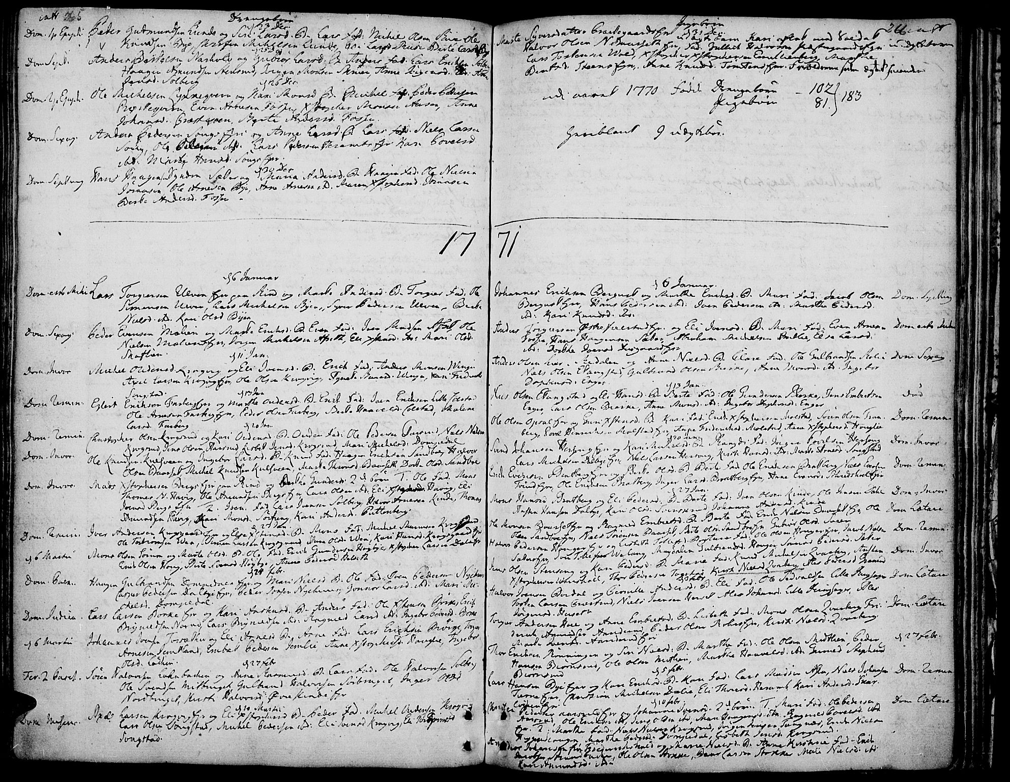 Ringsaker prestekontor, AV/SAH-PREST-014/K/Ka/L0002: Parish register (official) no. 2, 1747-1774, p. 265-266