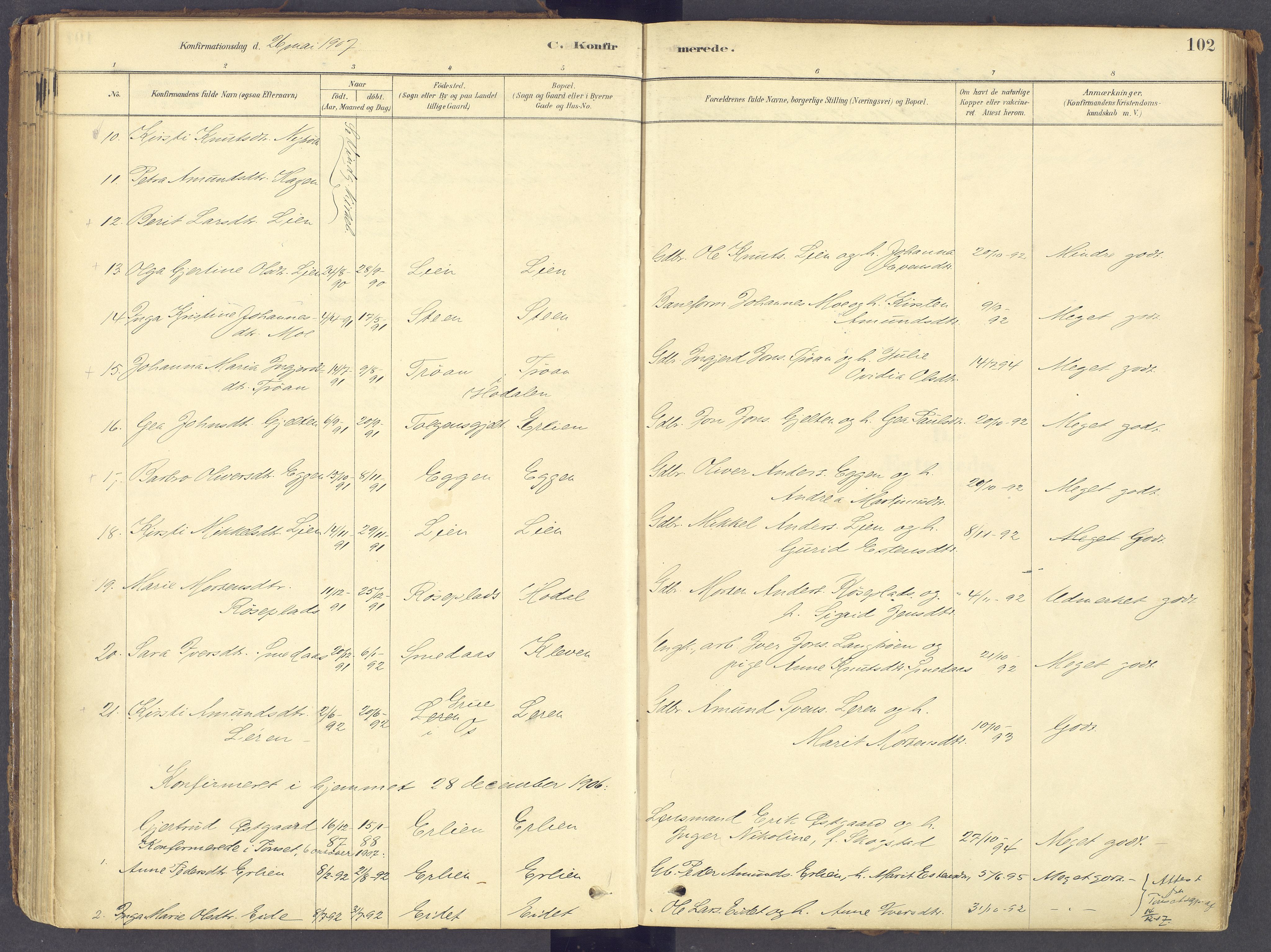 Tolga prestekontor, AV/SAH-PREST-062/K/L0011: Parish register (official) no. 11, 1877-1920, p. 102