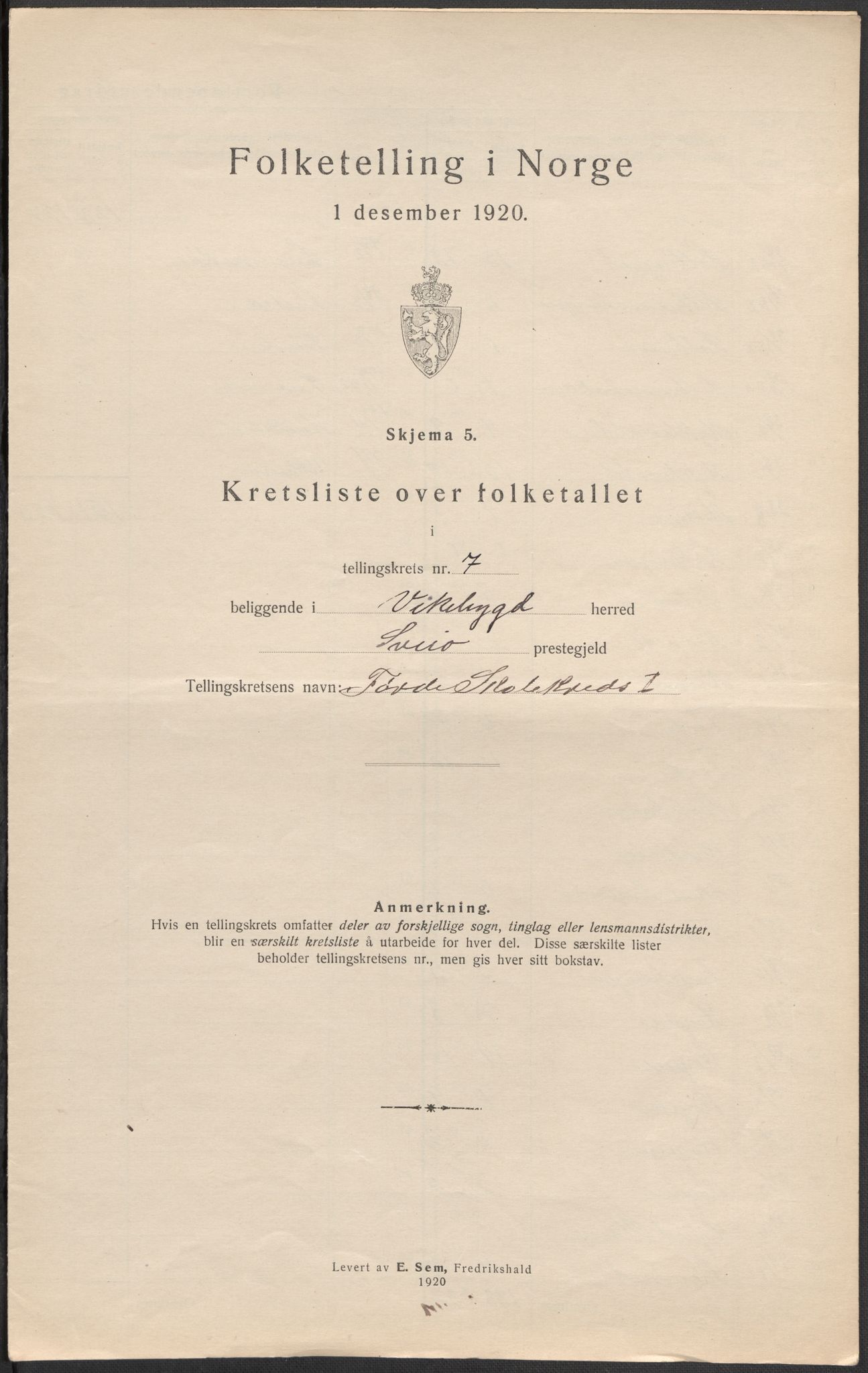 SAB, 1920 census for Vikebygd, 1920, p. 24