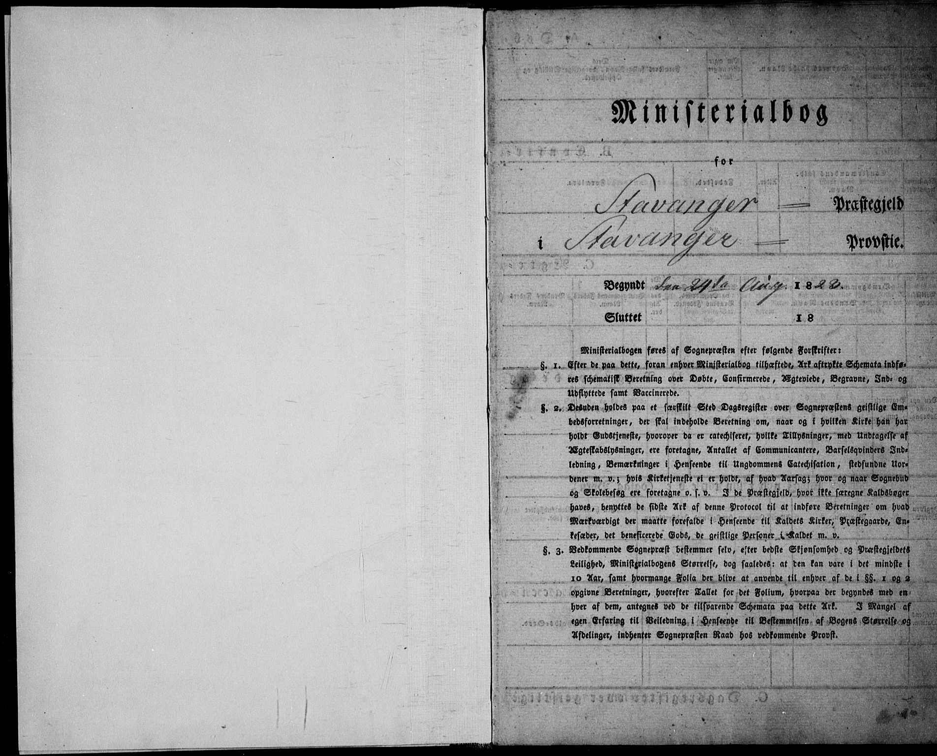 Domkirken sokneprestkontor, AV/SAST-A-101812/001/30/30BA/L0010: Parish register (official) no. A 10, 1821-1859