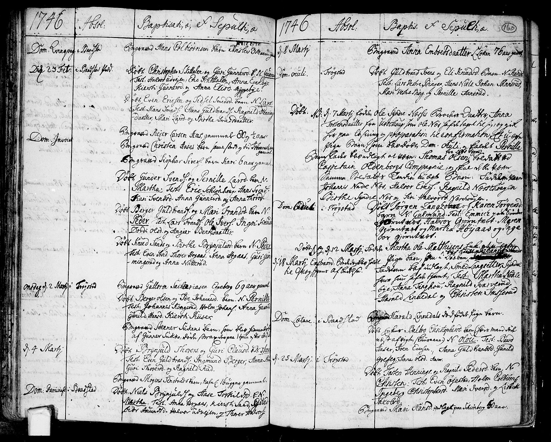 Trøgstad prestekontor Kirkebøker, AV/SAO-A-10925/F/Fa/L0003: Parish register (official) no. I 3, 1721-1749, p. 160