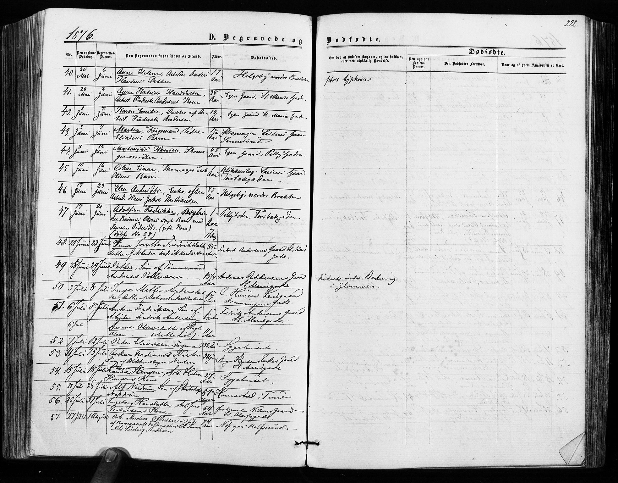 Sarpsborg prestekontor Kirkebøker, SAO/A-2006/F/Fa/L0002: Parish register (official) no. 2, 1869-1877, p. 222