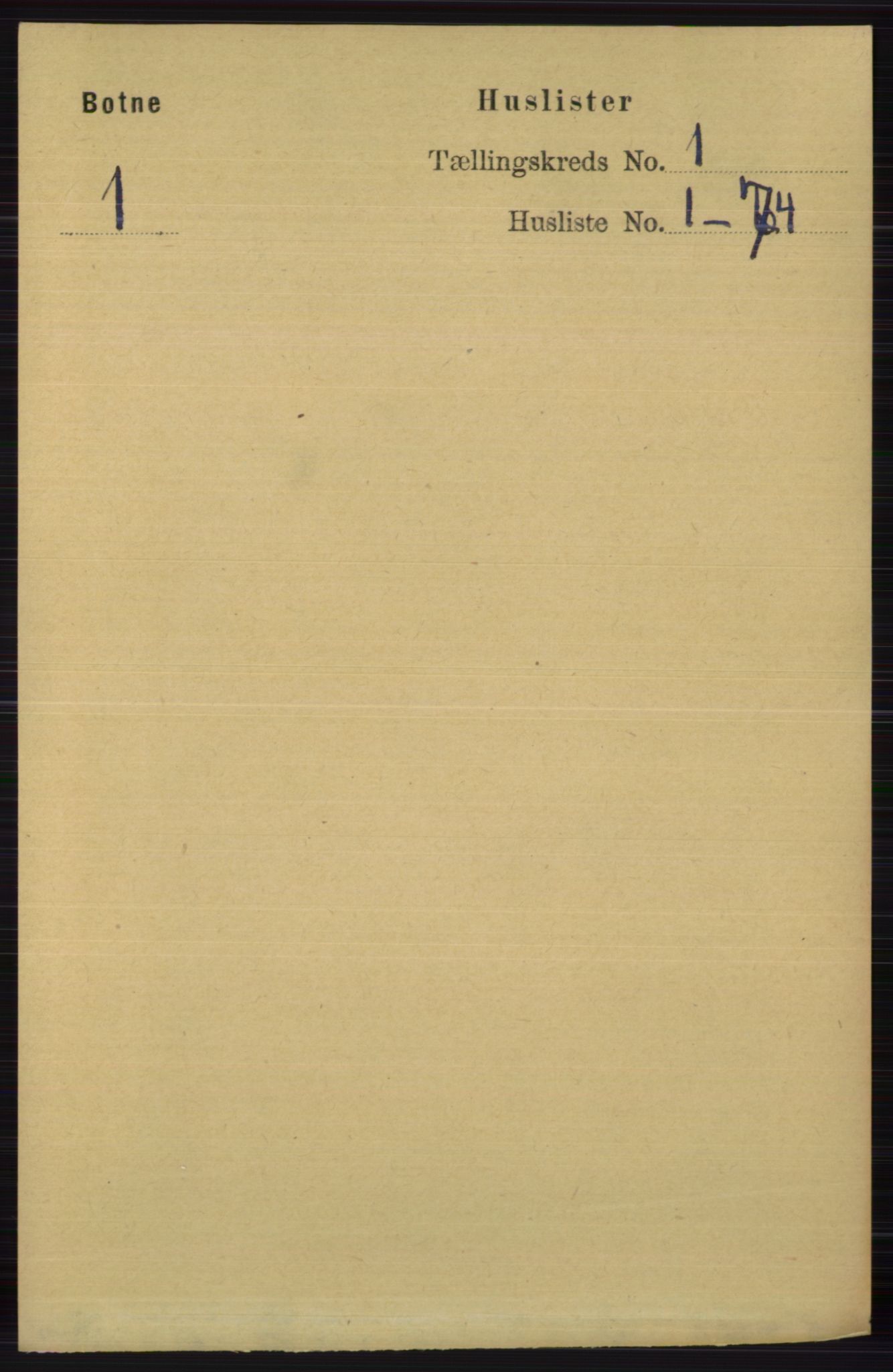 RA, 1891 census for 0715 Botne, 1891, p. 18