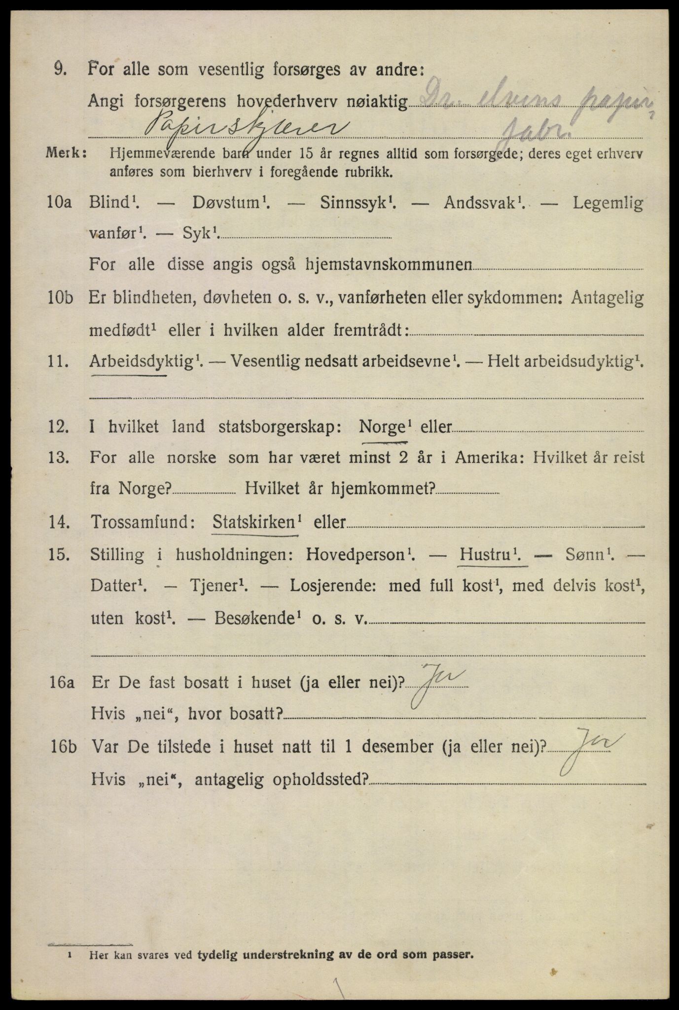 SAKO, 1920 census for Modum, 1920, p. 9002