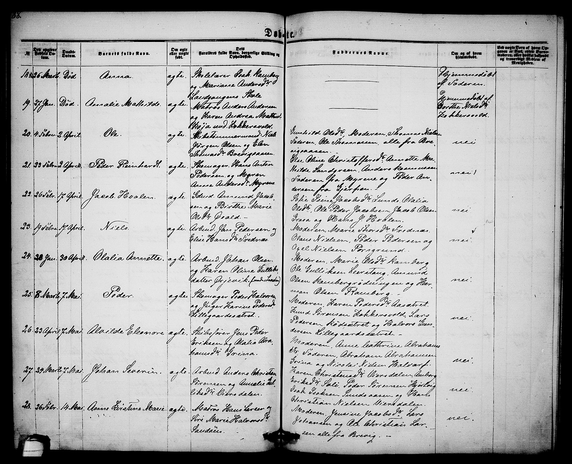 Eidanger kirkebøker, AV/SAKO-A-261/G/Ga/L0001: Parish register (copy) no. 1, 1863-1878, p. 88