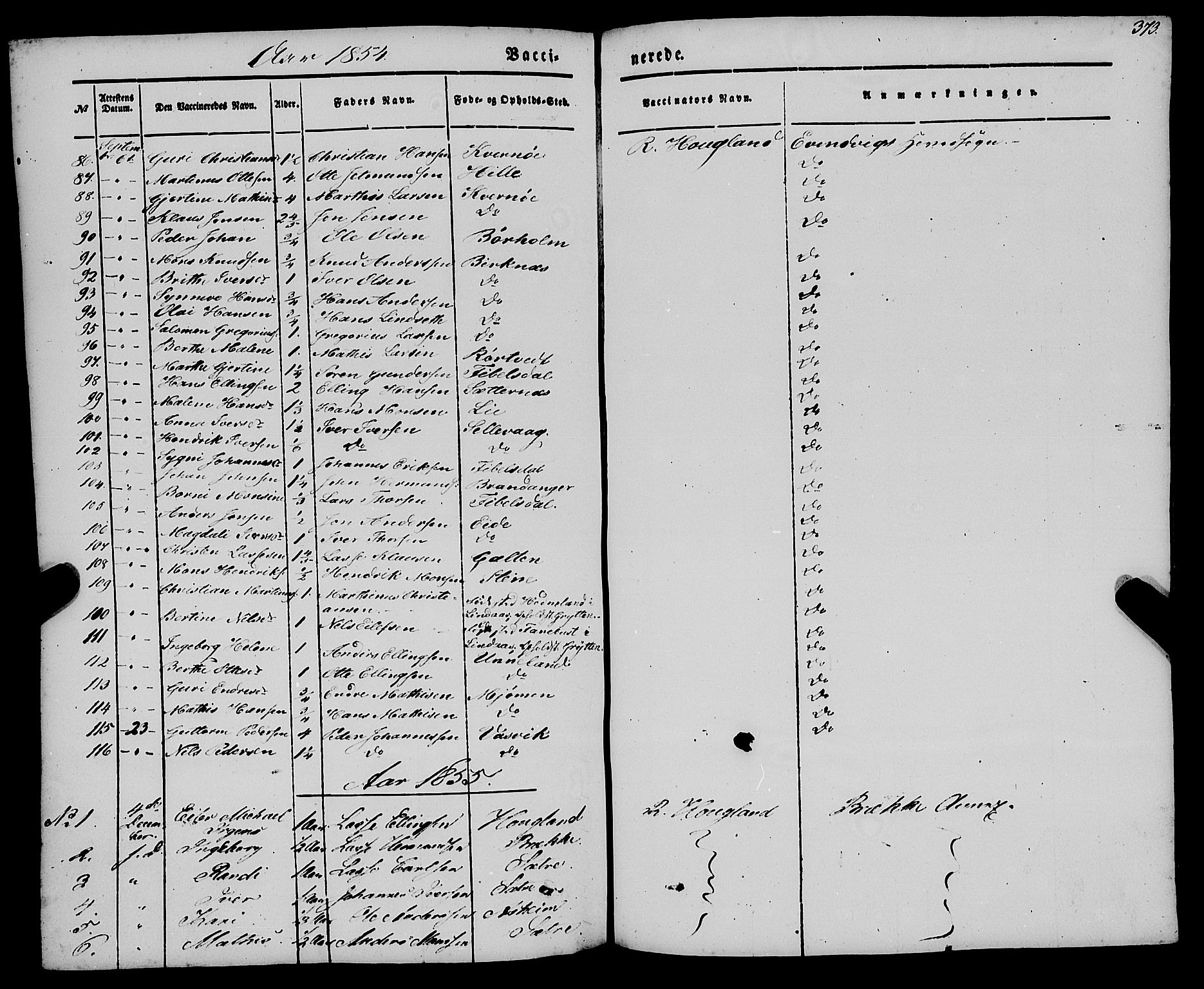 Gulen sokneprestembete, SAB/A-80201/H/Haa/Haaa/L0021: Parish register (official) no. A 21, 1848-1858, p. 373