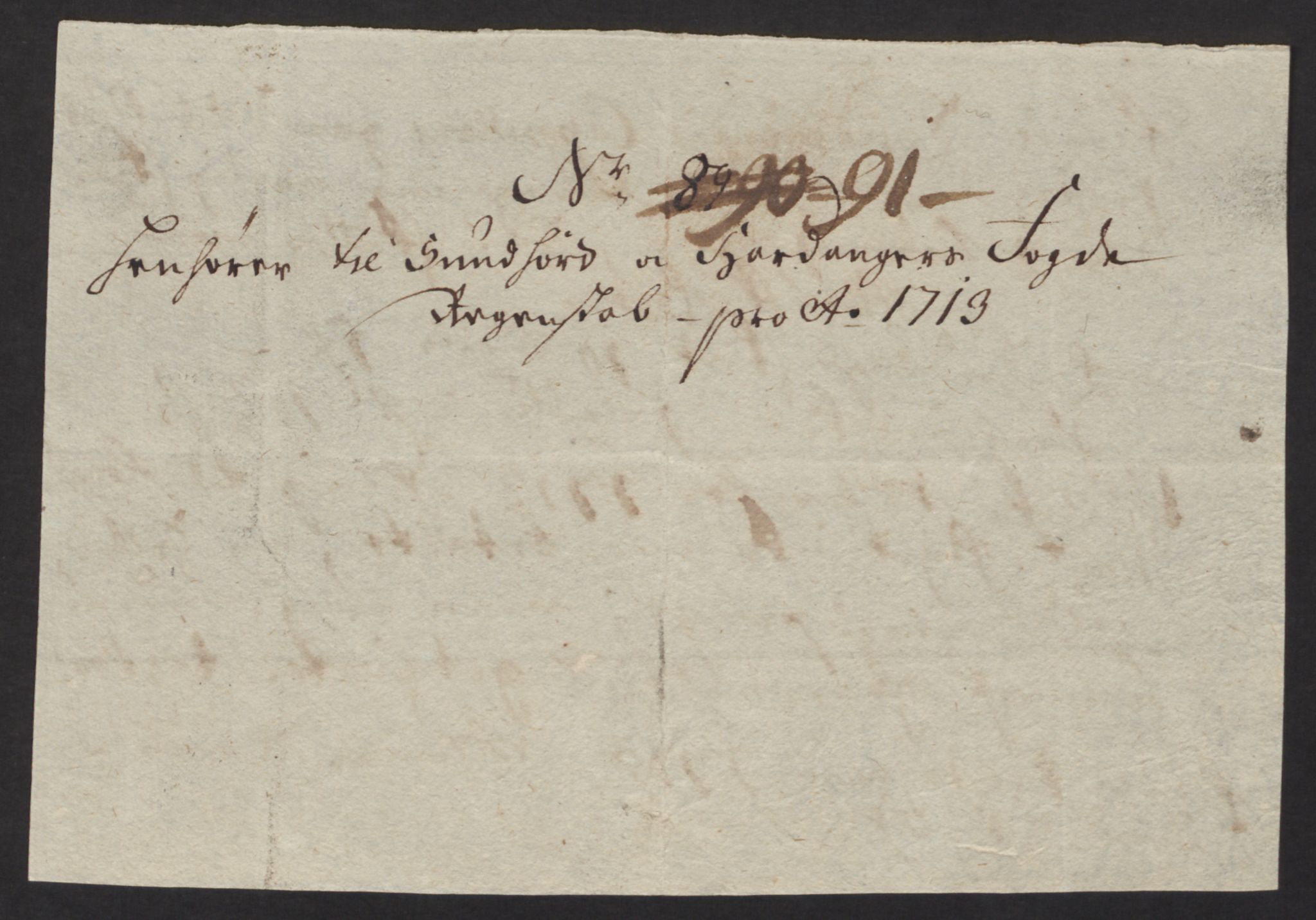 Rentekammeret inntil 1814, Reviderte regnskaper, Fogderegnskap, AV/RA-EA-4092/R48/L2989: Fogderegnskap Sunnhordland og Hardanger, 1713, p. 444