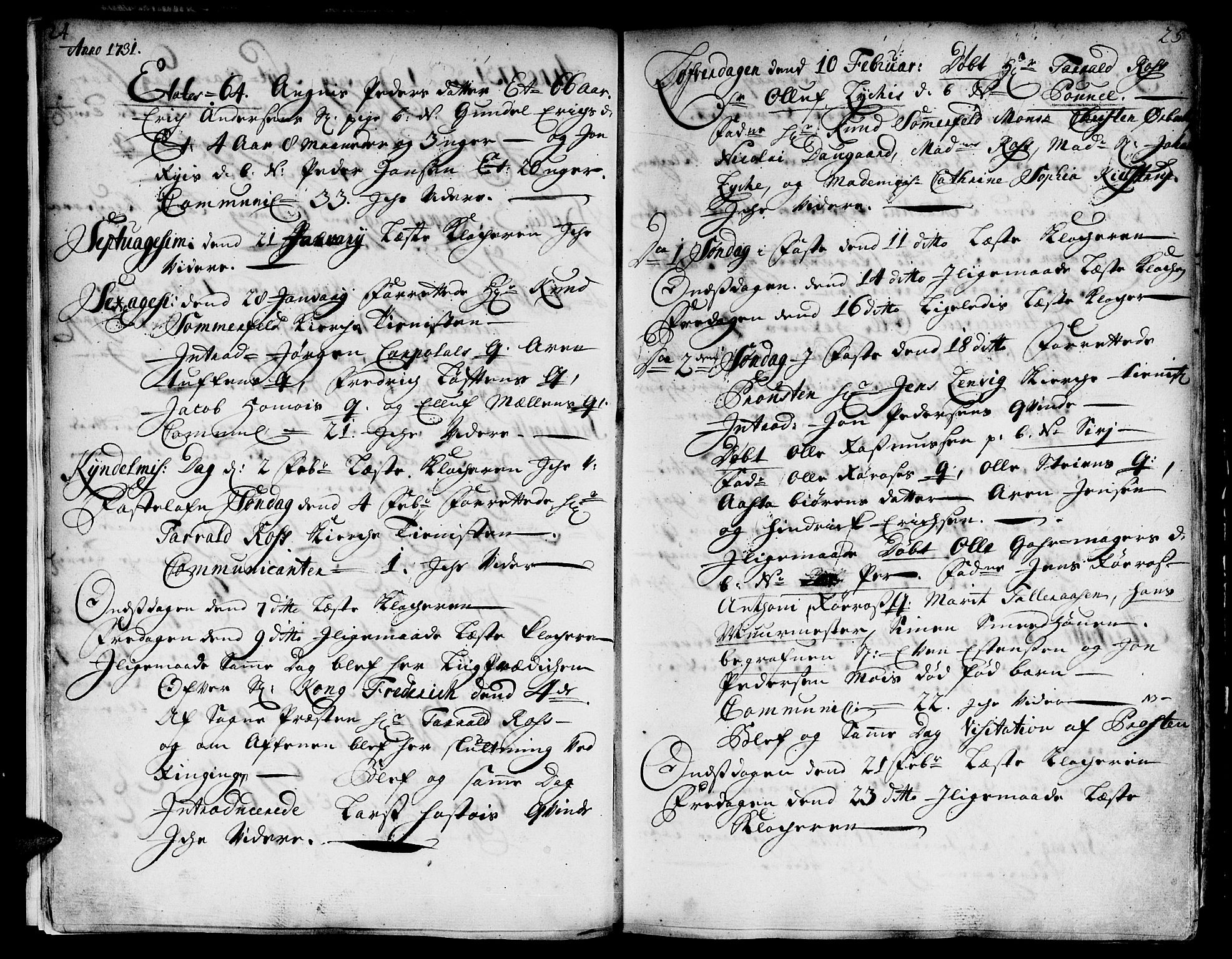 Ministerialprotokoller, klokkerbøker og fødselsregistre - Sør-Trøndelag, SAT/A-1456/671/L0839: Parish register (official) no. 671A01, 1730-1755, p. 24-25