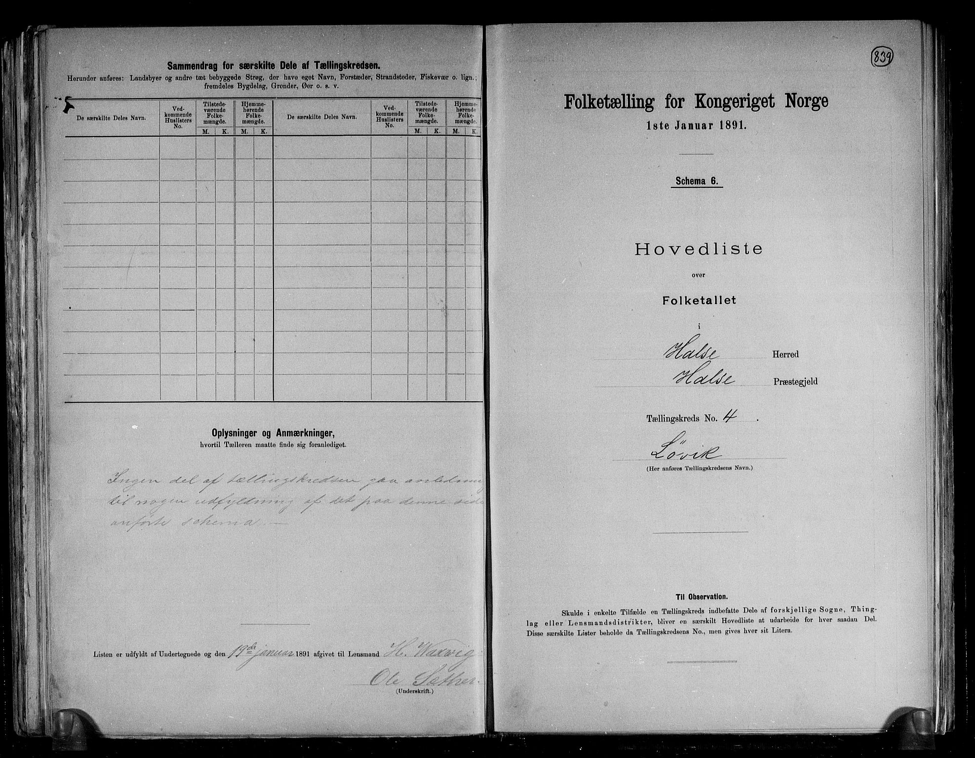 RA, 1891 census for 1571 Halsa, 1891, p. 17