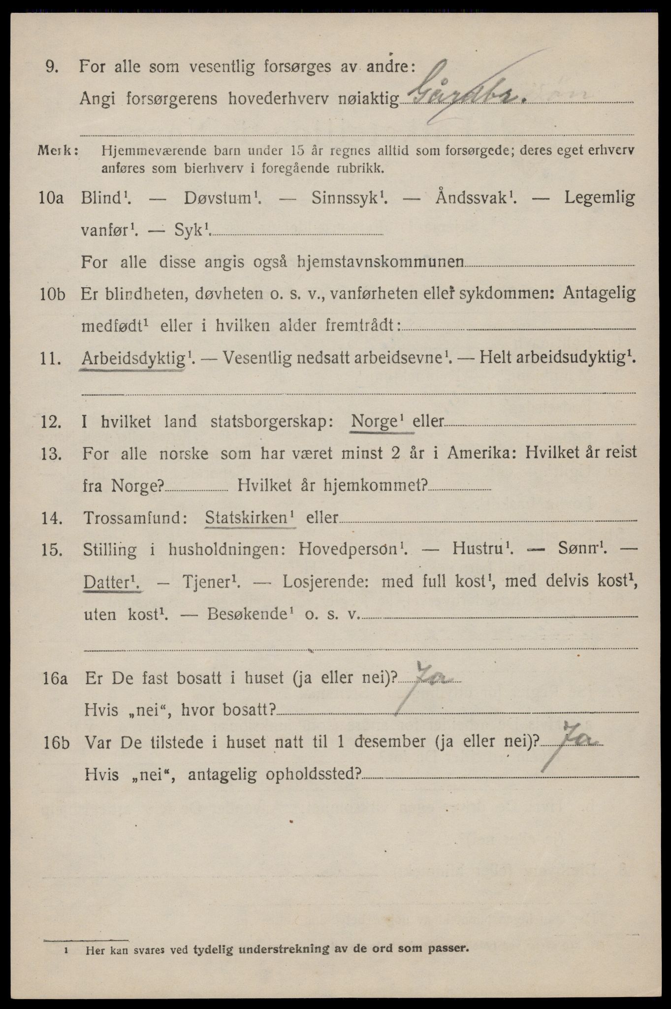 SAST, 1920 census for Håland, 1920, p. 8780